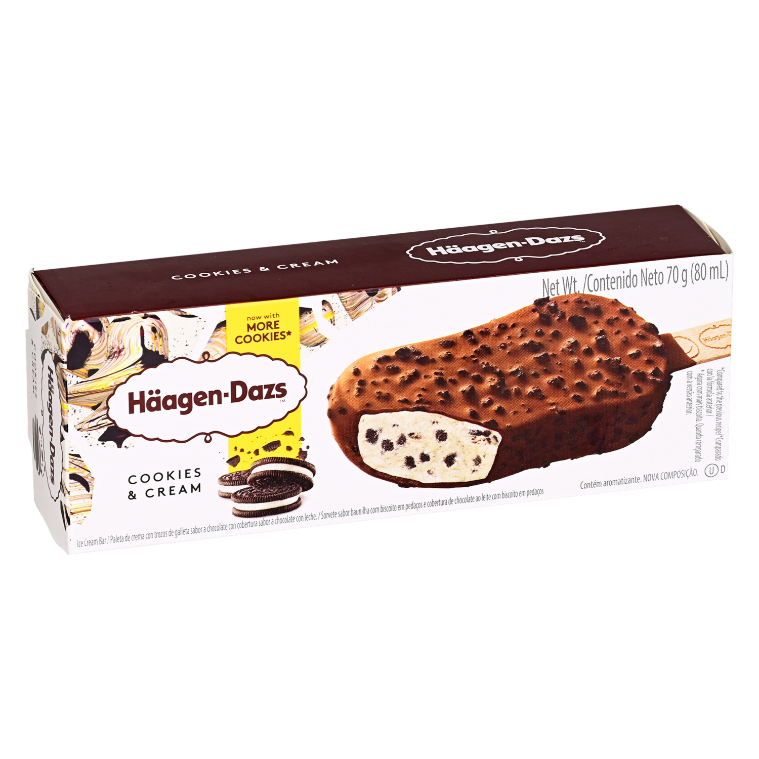 Helado Chocolate Belga Y Trozos De Galleta HÄAGEN-DAZS 80 Ml