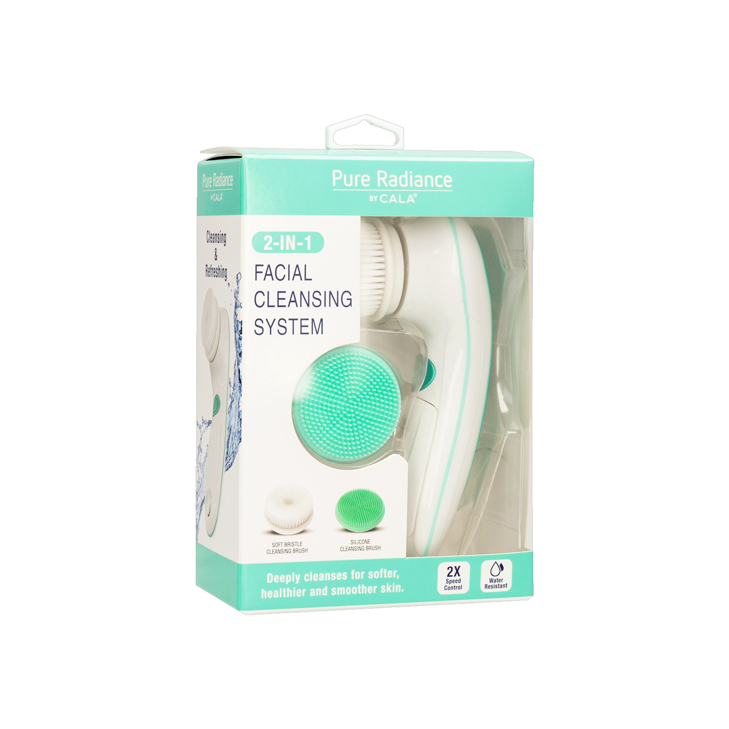 Set De Limpieza Facial Silicona Y Cepillo 2 En 1 Facial Cleansing System (Mint) CALA Unidad