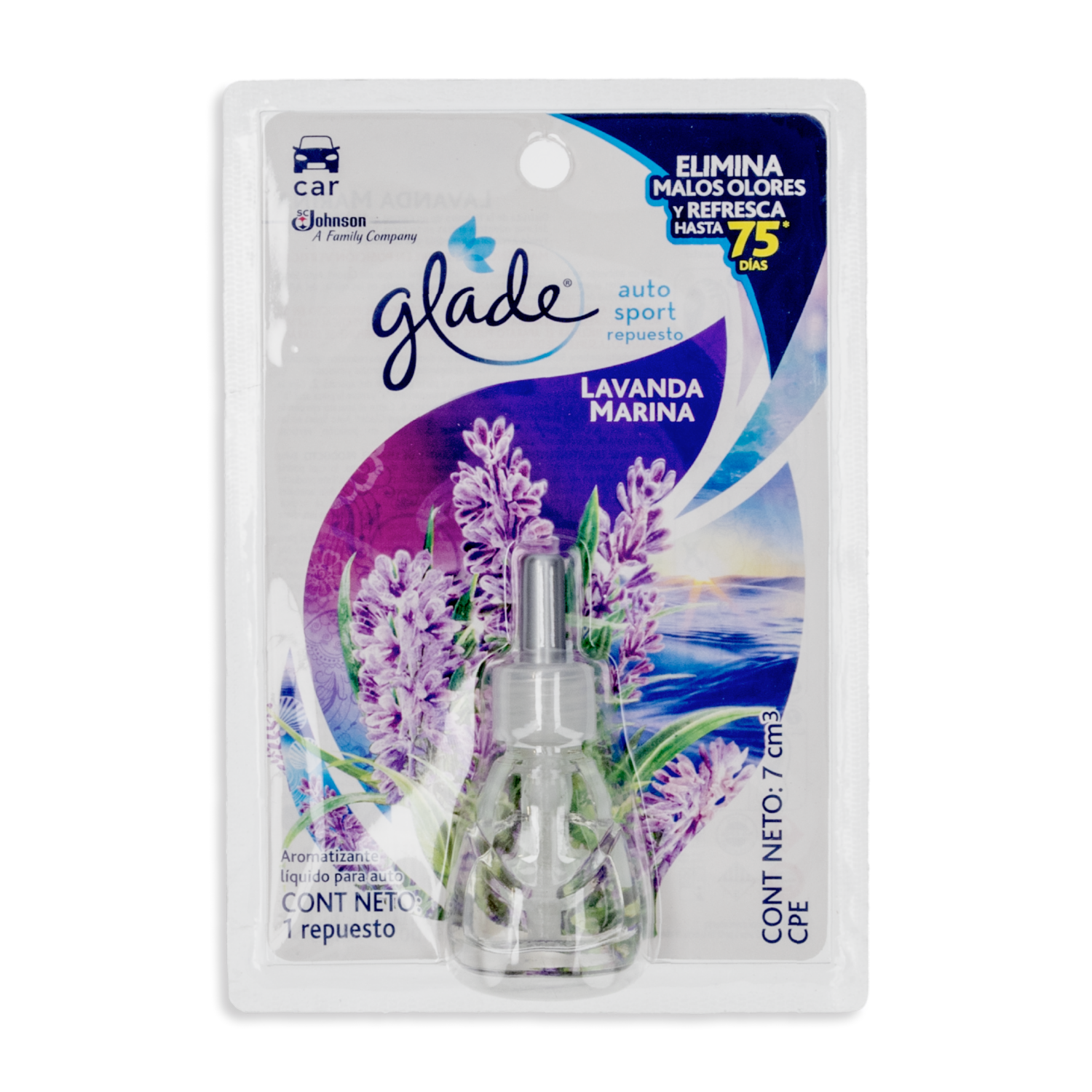 Ambiental De Automóvil Lavanda Marina GLADE 7 Ml