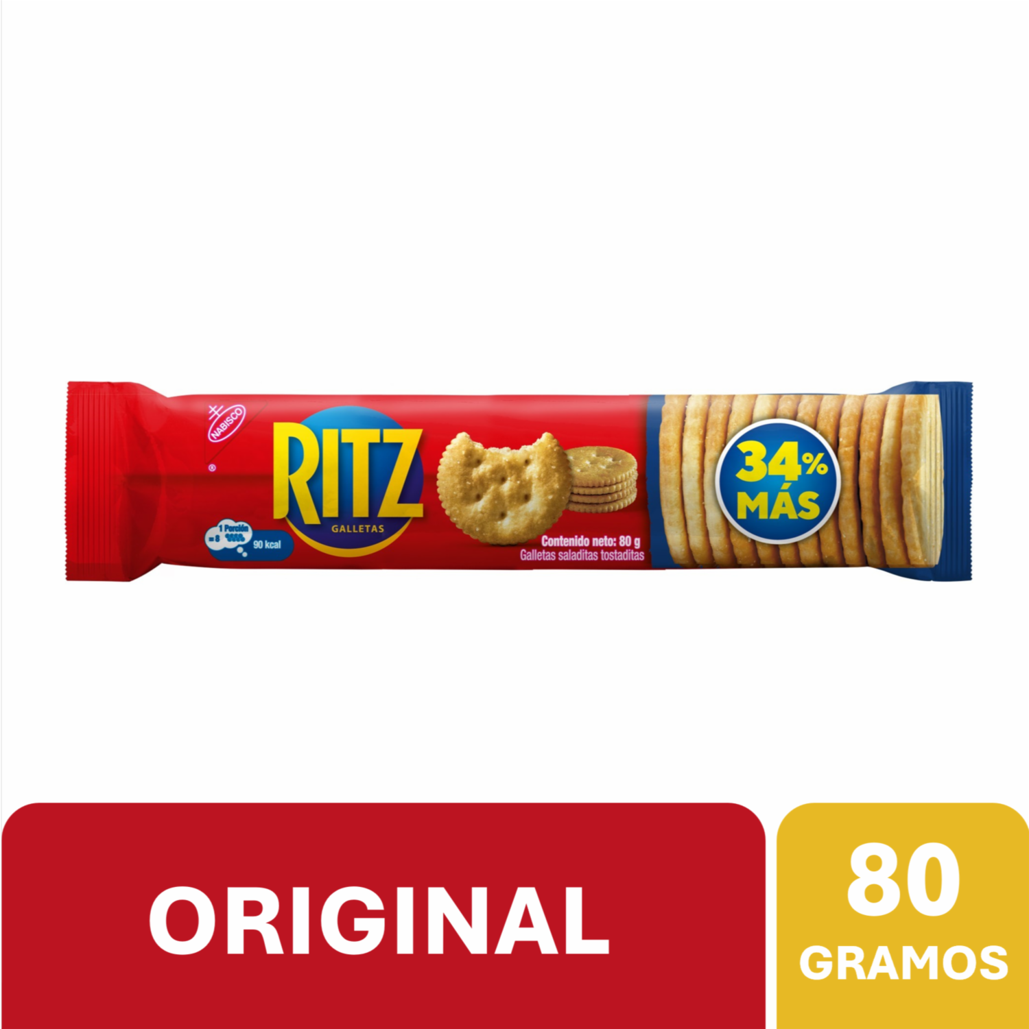 Galletas Saladas Sabor Original Extra Contenido RITZ 80 G