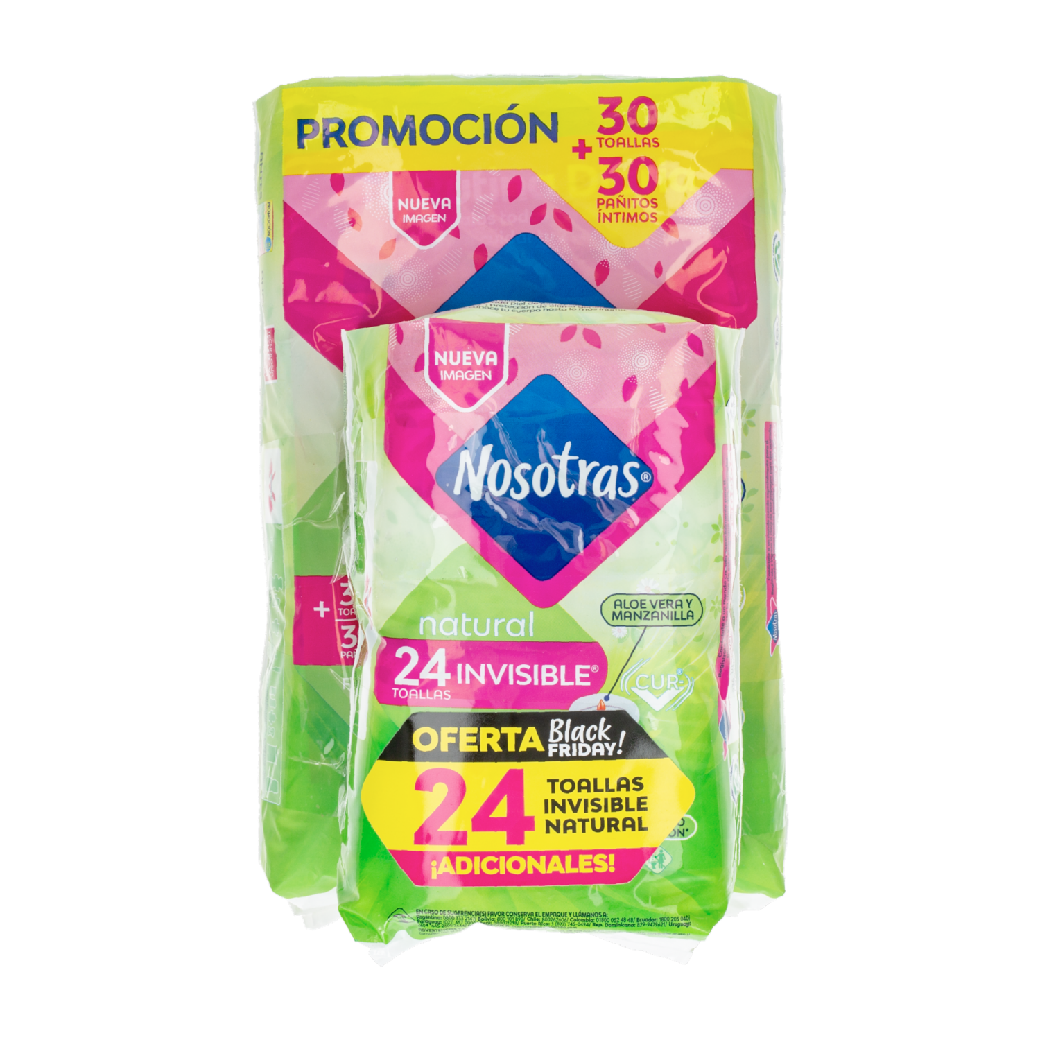 Toallas Sanitarias Natural Invisible NOSOTRAS X 30 Uds