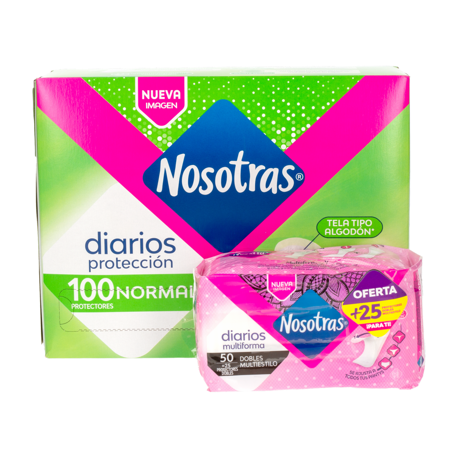 Protector Diario Gratis Diario Multiusos X 50 Uds NOSOTRAS X 100 Uds