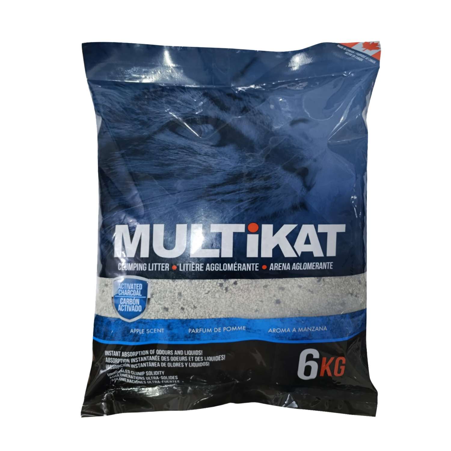 Arena Para Gatos Con Carbón Activado MULTIKAT 6 Kg