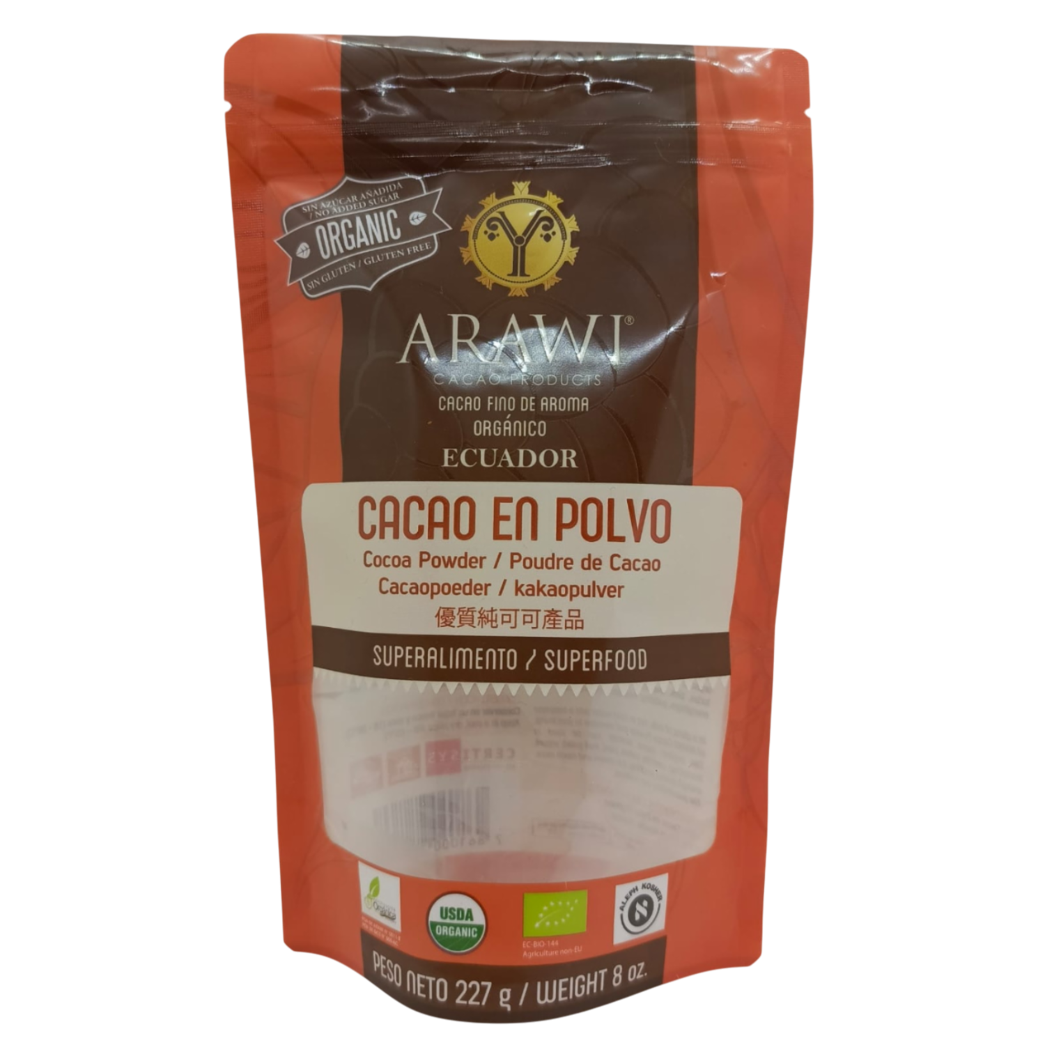 Cocoa Orgánico ARAWI 227 G