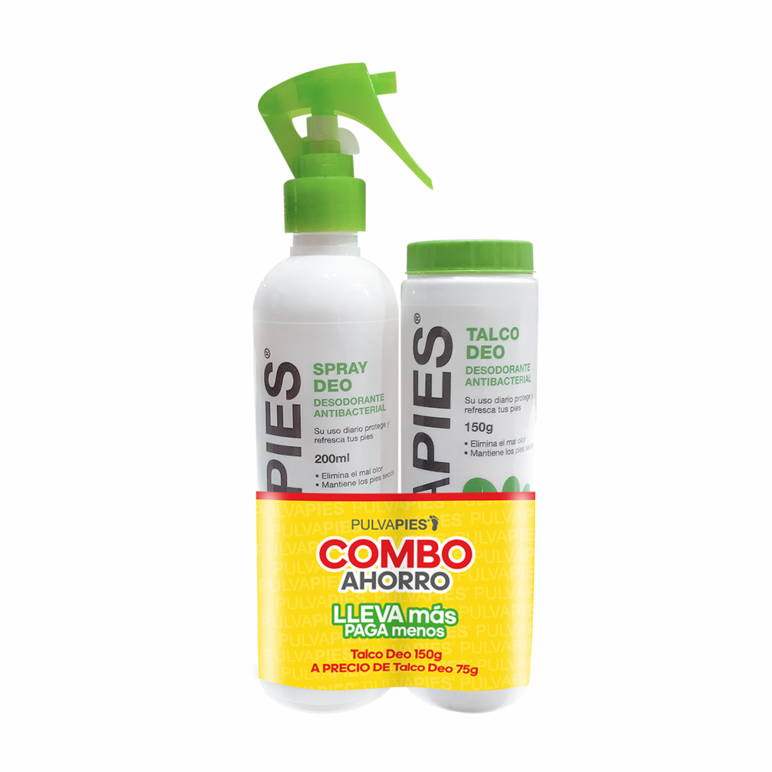 Kit Desodorante Para Pies Combo Deo # 2 PULVAPIES Set