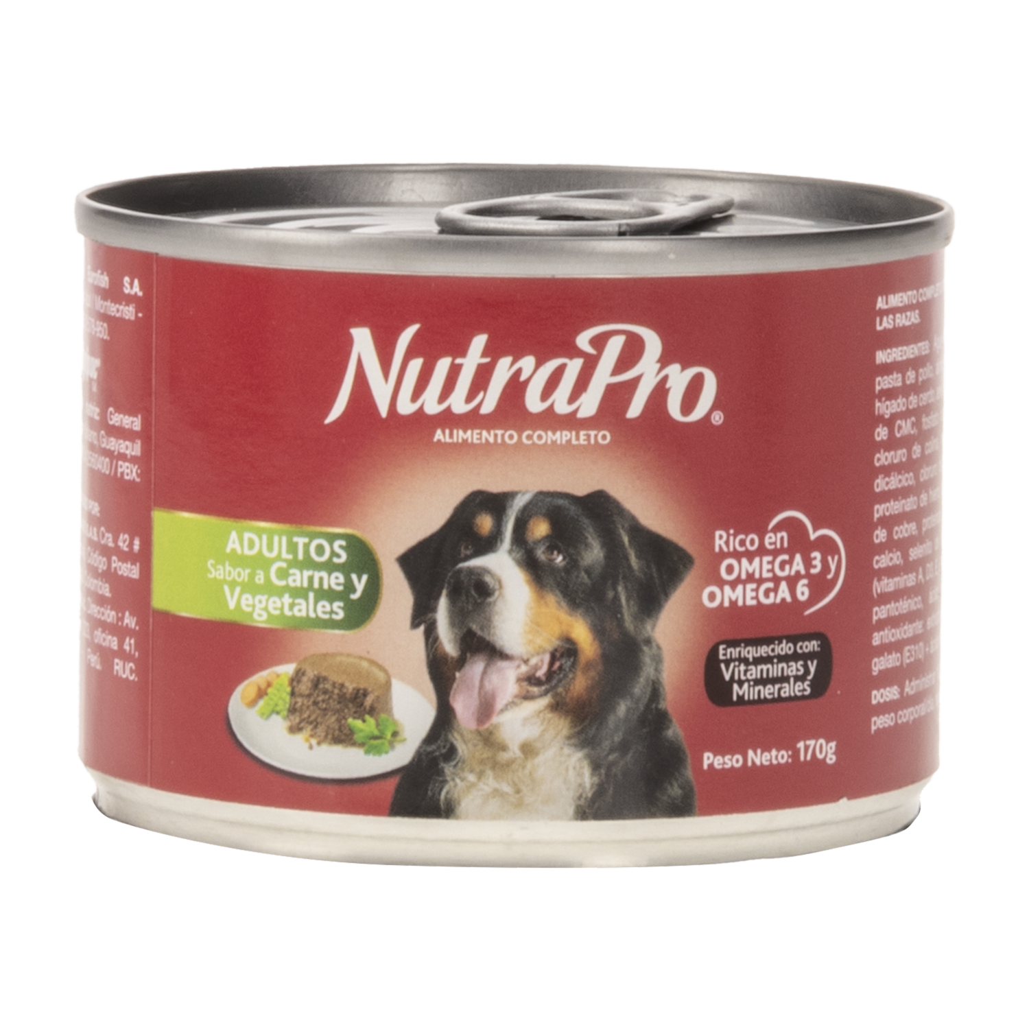 Alimento Para Perros Adultos Sabor A Carne Con Vegetales NUTRAPRO 170 G