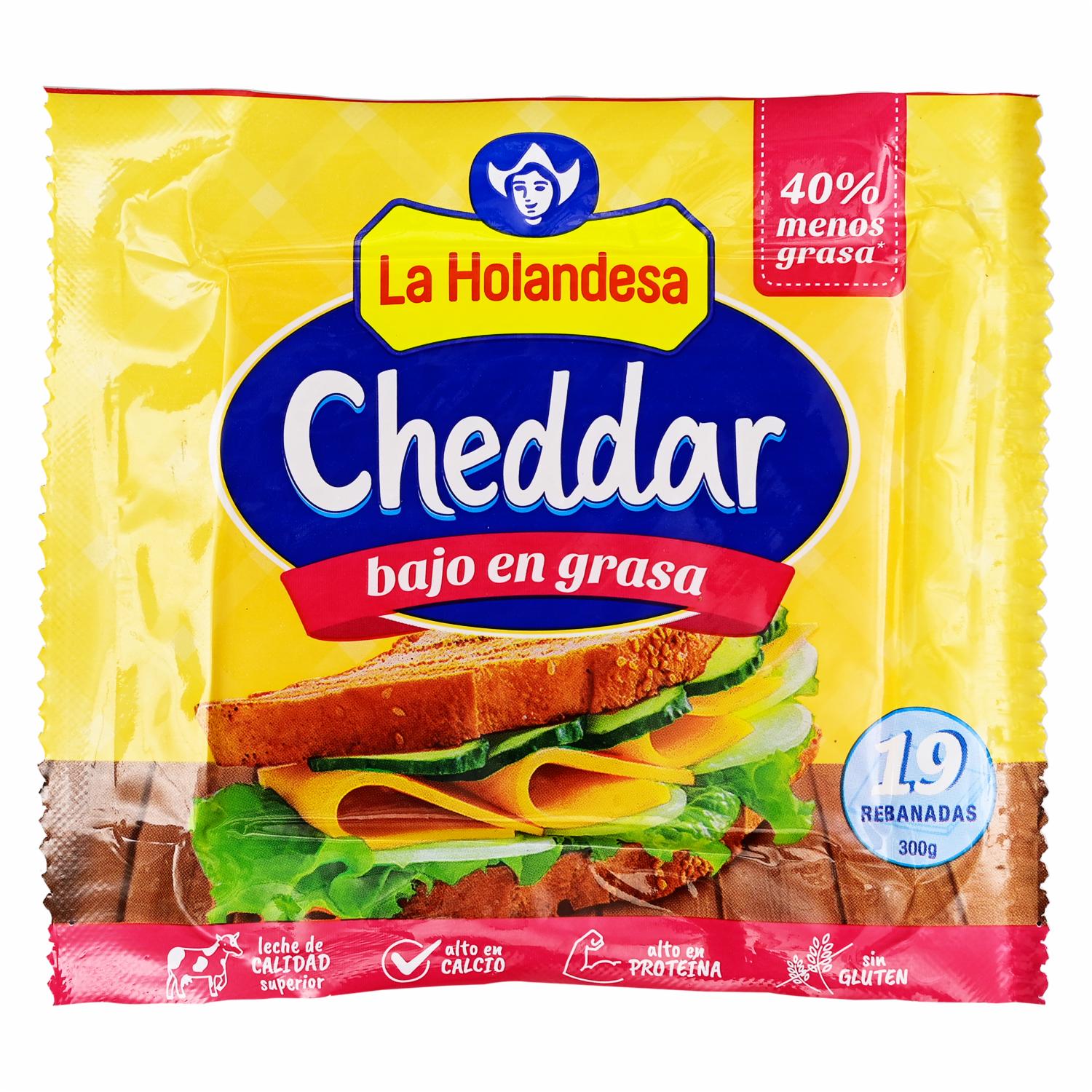 Queso Cheddar Bajo En Grasa LA HOLANDESA 300 G