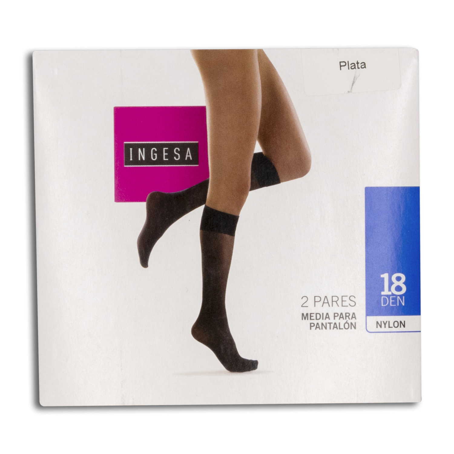 Medias Para Pantalón Nylon Plata 18 Den INGESA