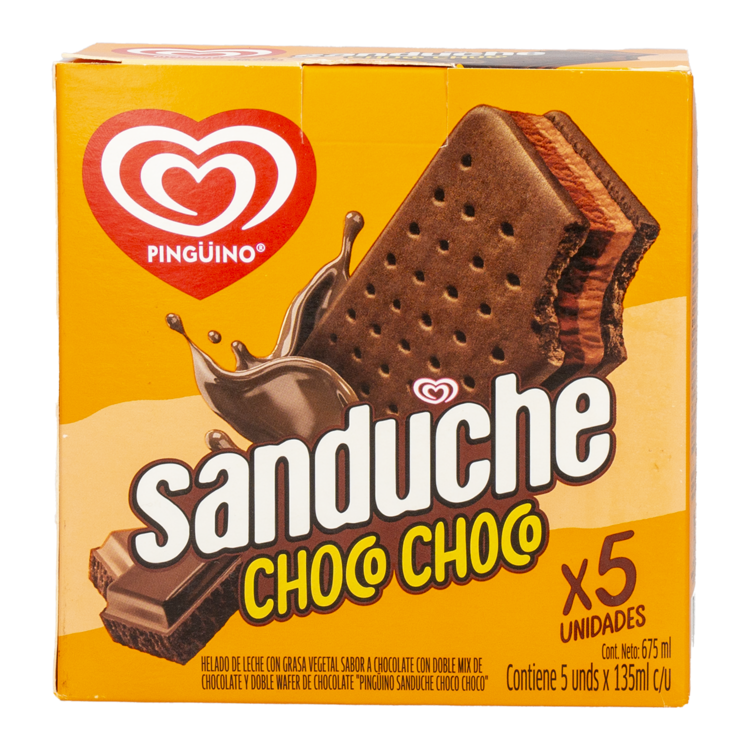 Helado Sanduche Choco Choco PINGÜINO 4 X 135 Ml