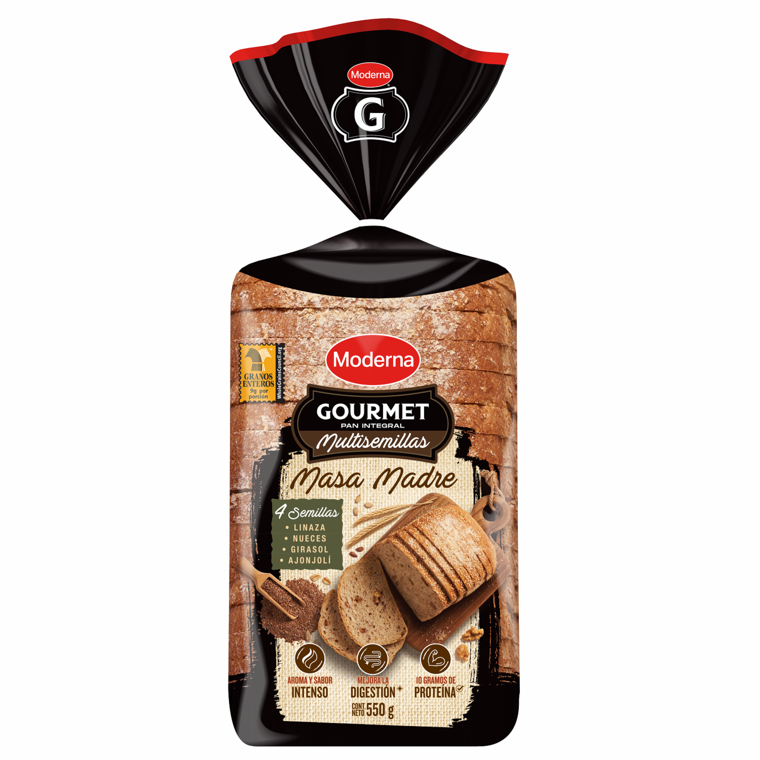 Pan Gourmet Multisemillas Masa Madre MODERNA 500 G