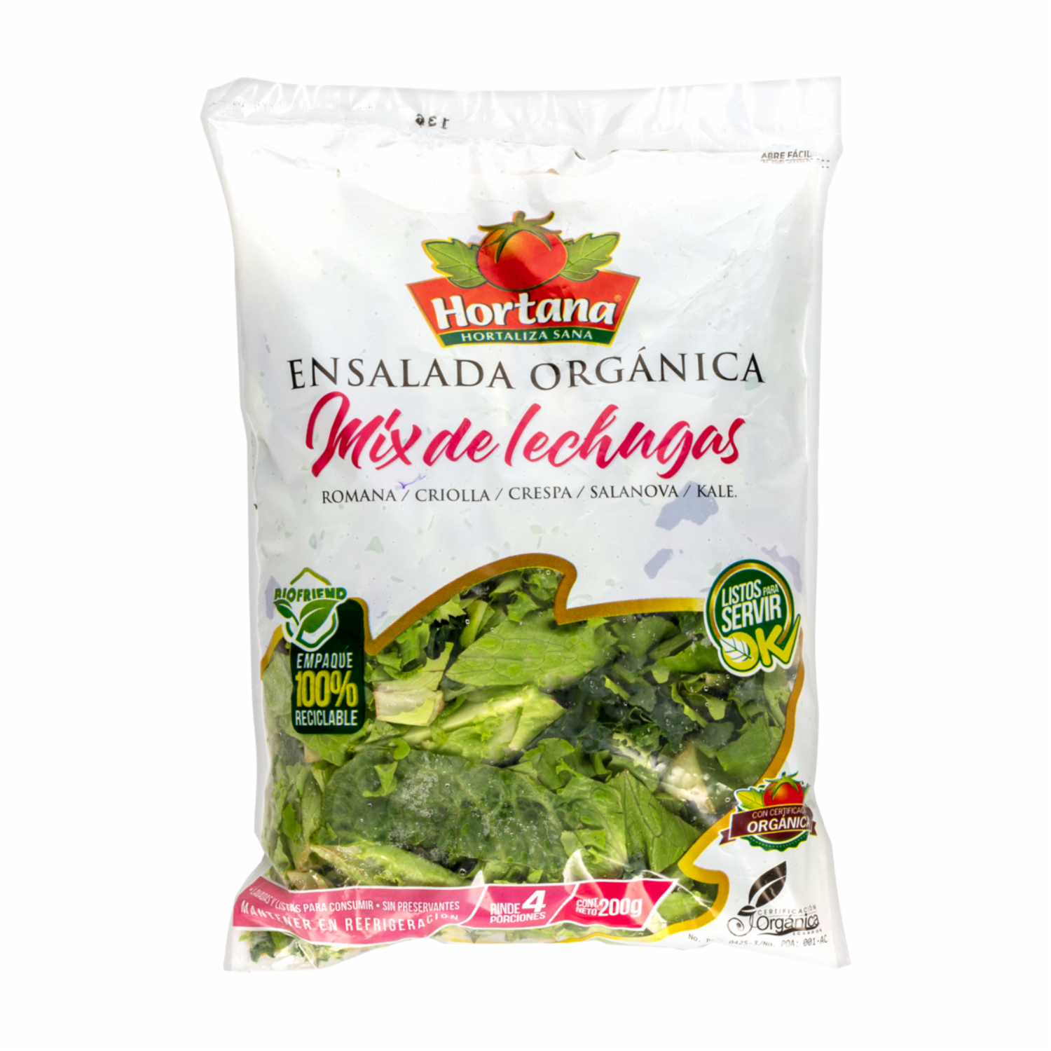 Ensalada Mix Orgánica HORTANA 200 G