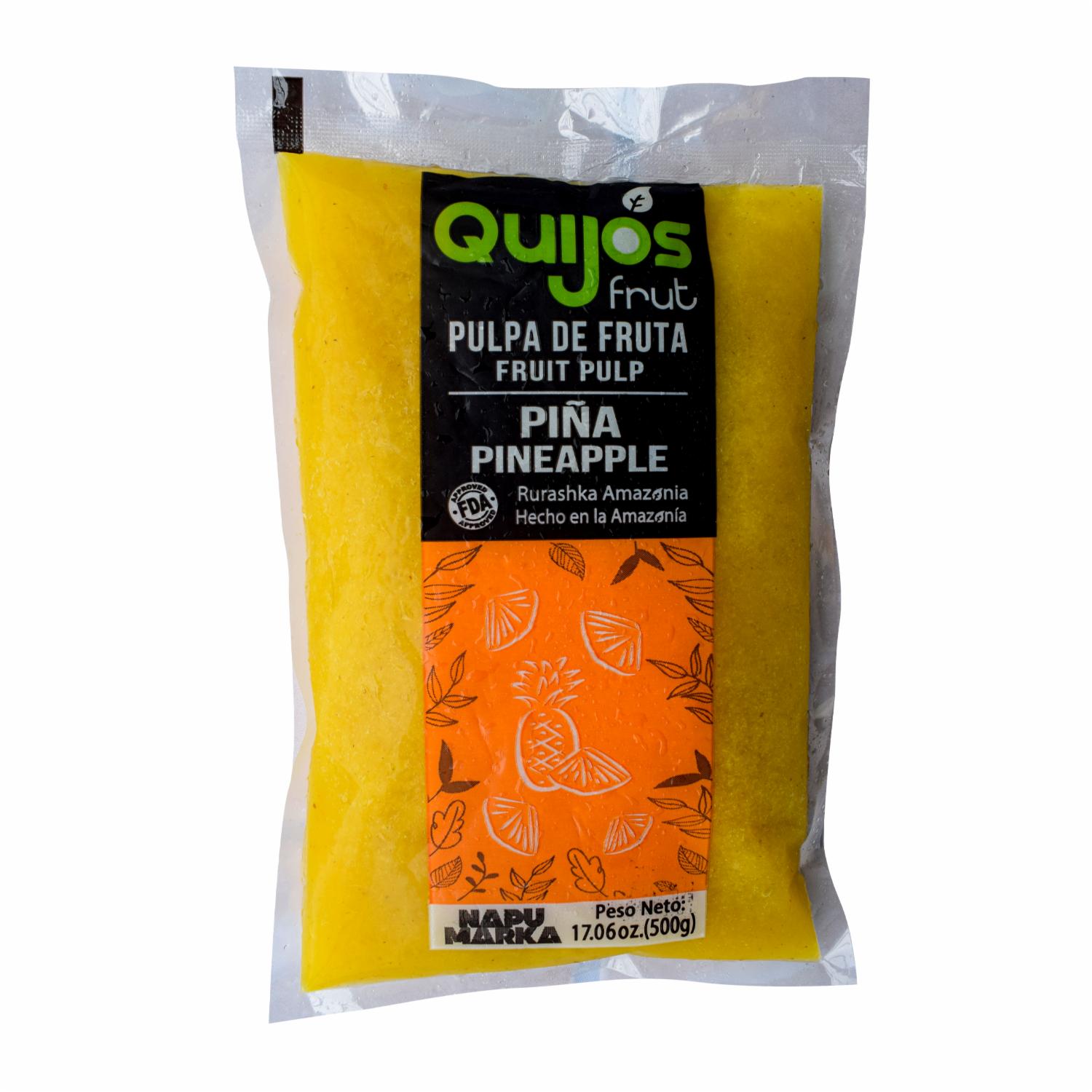 Pulpa De Fruta Congelada De Piña QUIJOS FRUT 500 G
