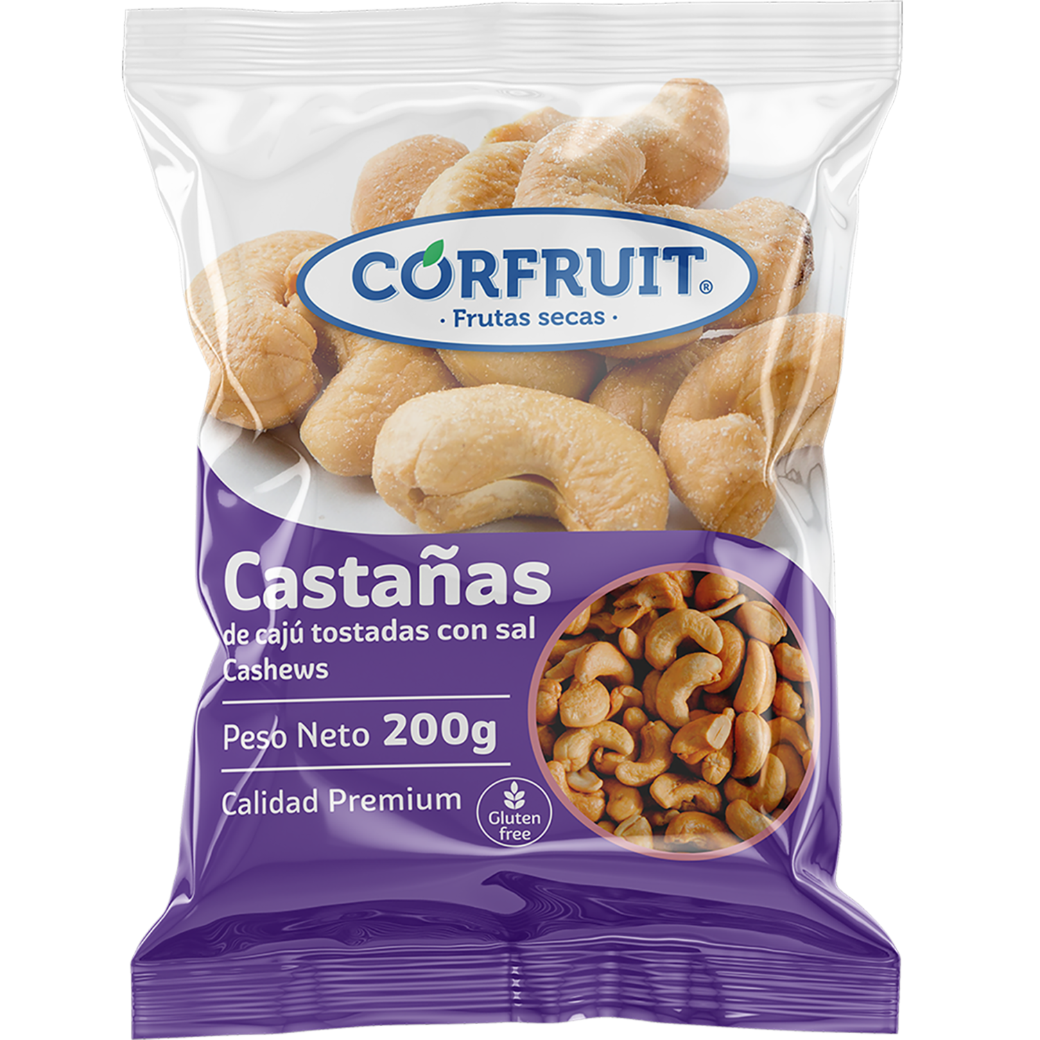 Castañas De Caju Tostadas Con Sal CORFRUIT 200 G