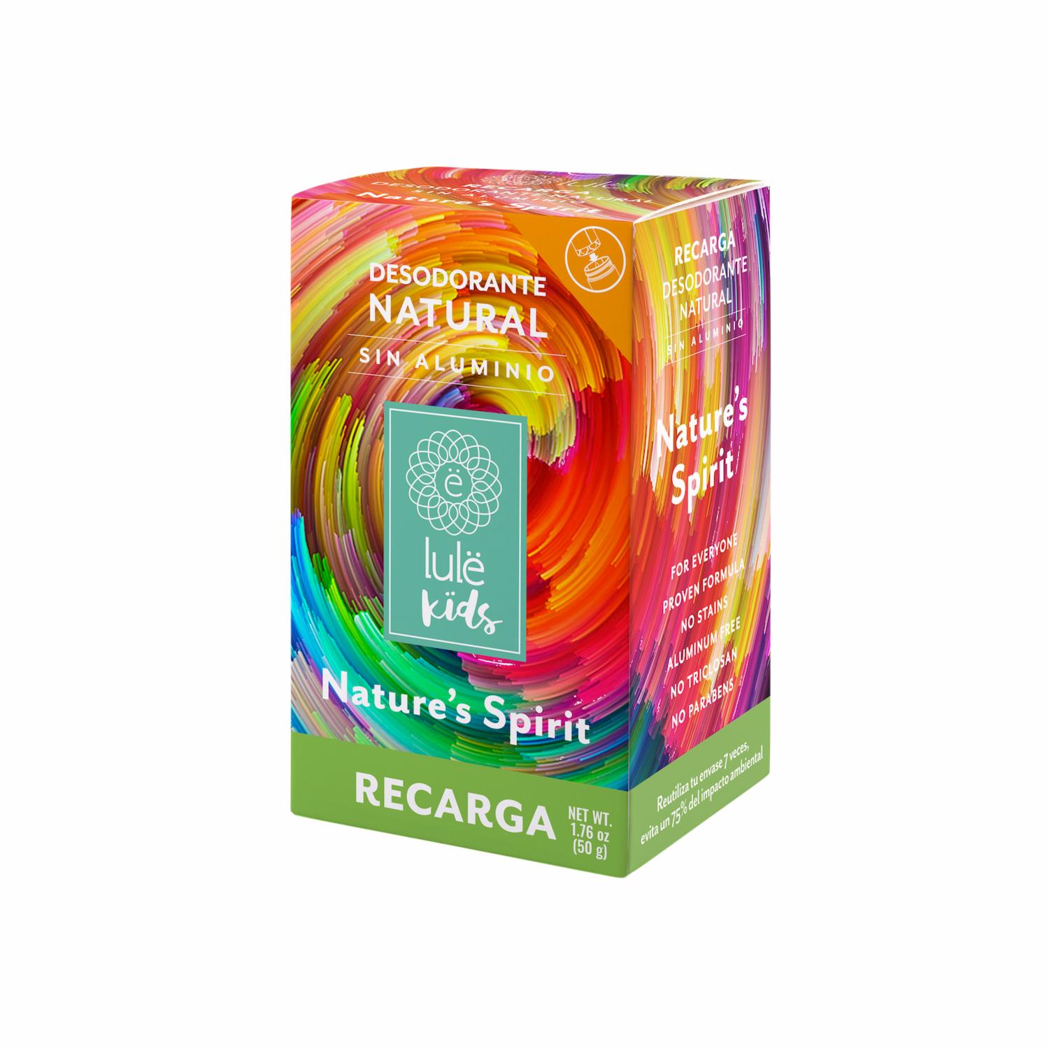 Desodorante En Barra Infantil  Natural Sin Aluminio Nature´s Spirit Recarga LULË KÏDS 50 G