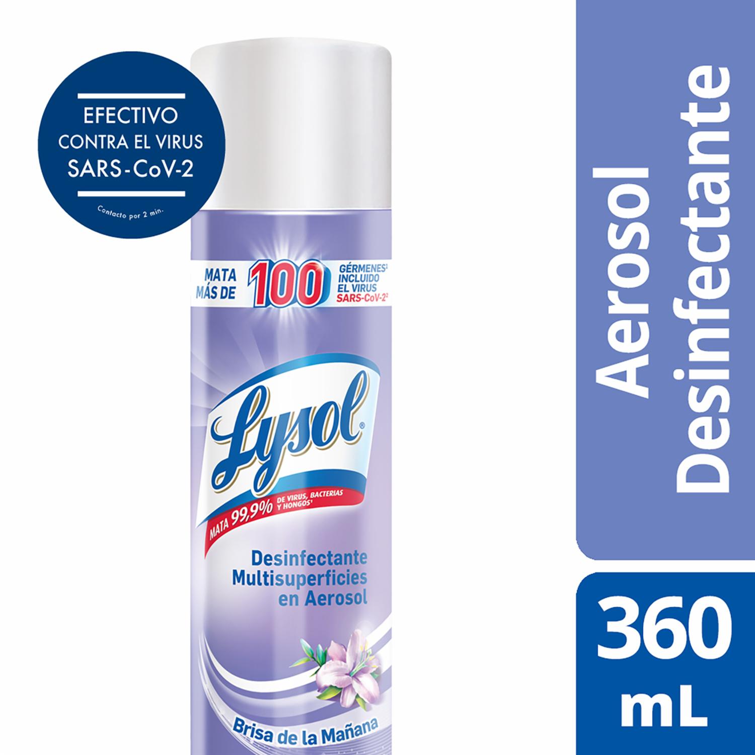 Desinfectante Aerosol Brisa De La Mañana LYSOL 360 Ml