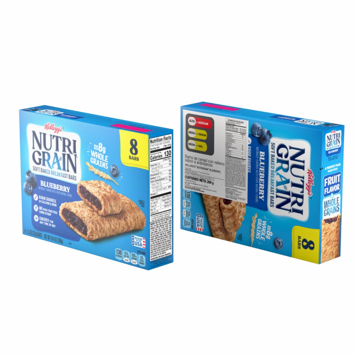 Barras De Cereal Blueberry NUTRI GRAIN 8 Uds De 37 G
