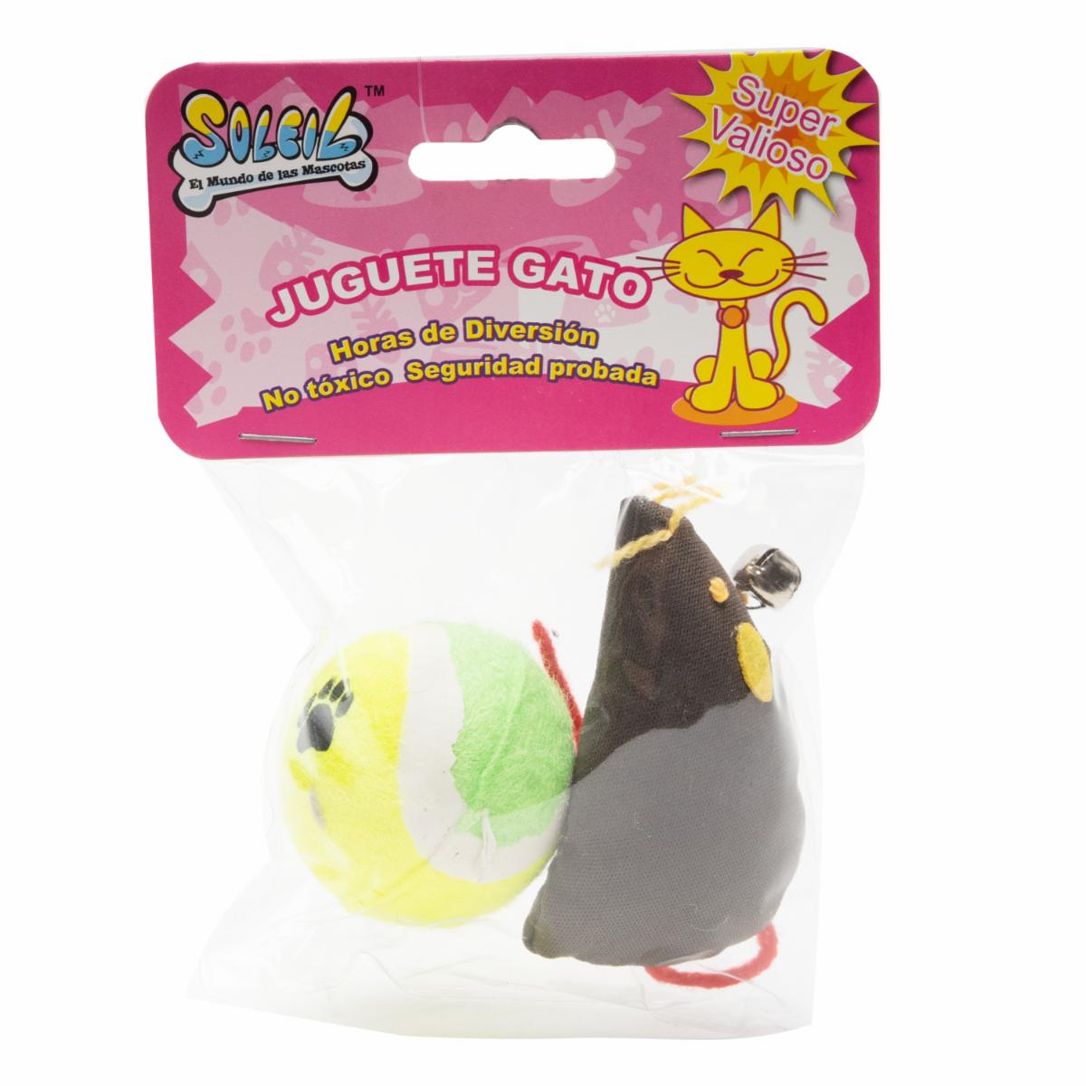 Juguete Ratón Y Pelota SOLEIL Para Gato