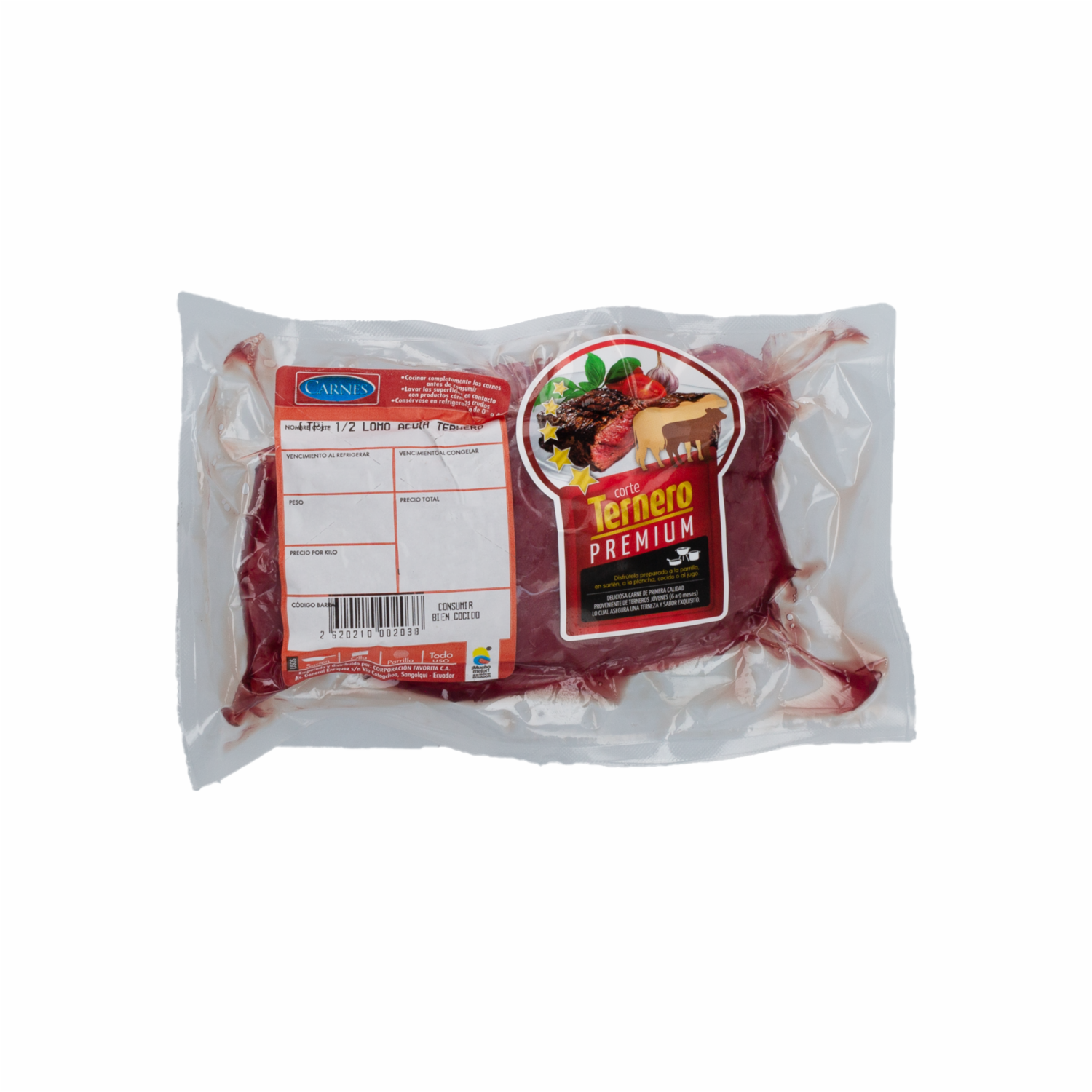 1/2 Lomo Aguja De Ternero SUPERCARNES Al Peso