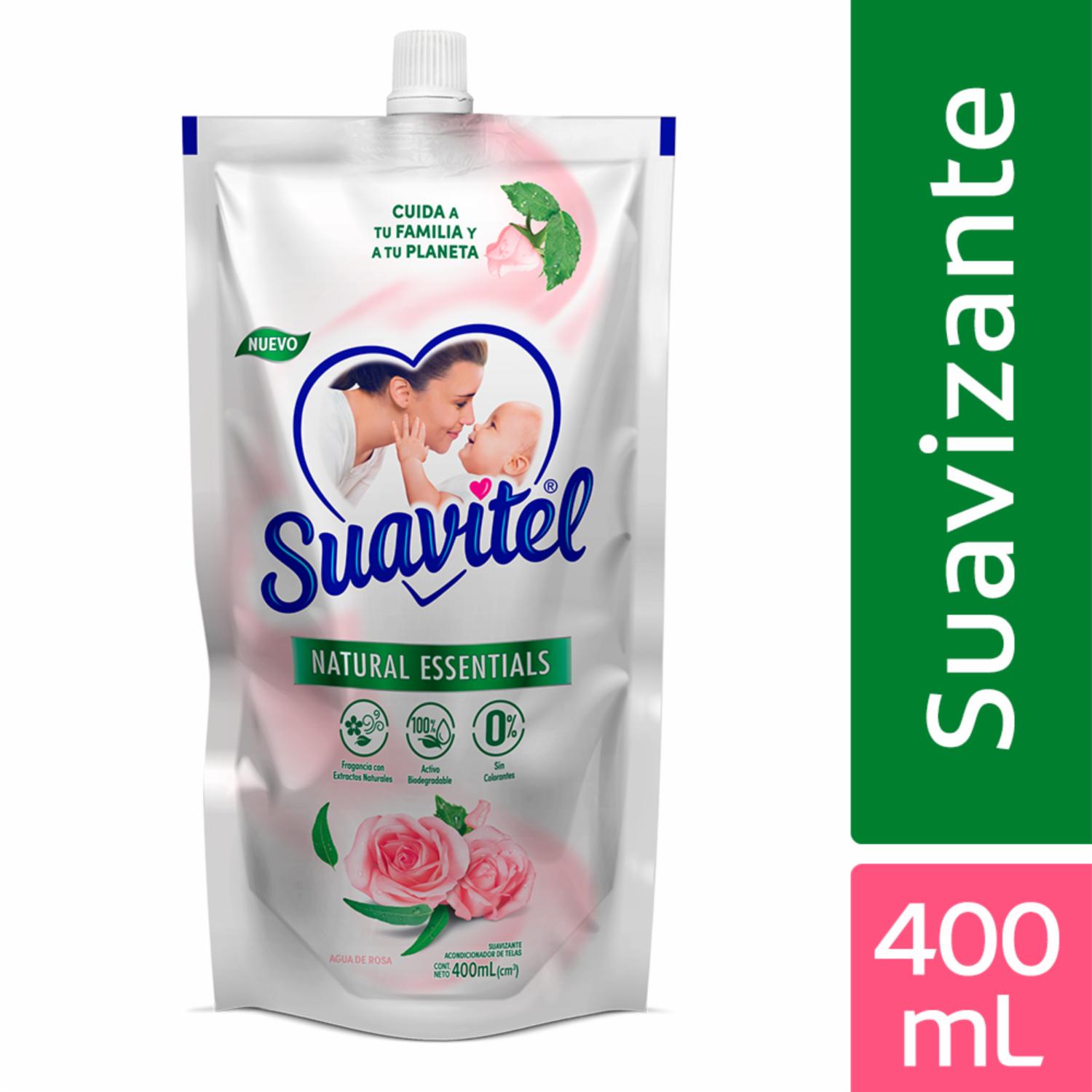 Suavizante De Ropa Natural Essentials Agua de Rosas SUAVITEL 400 Ml