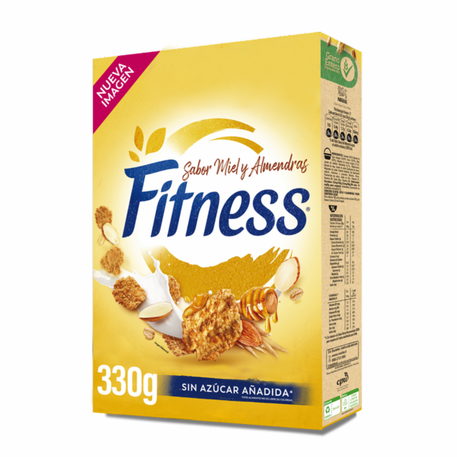Hojuelas De Maíz Sin Azúcar Sabor A Miel Y Almendras NESTLÉ FITNESS 330 G
