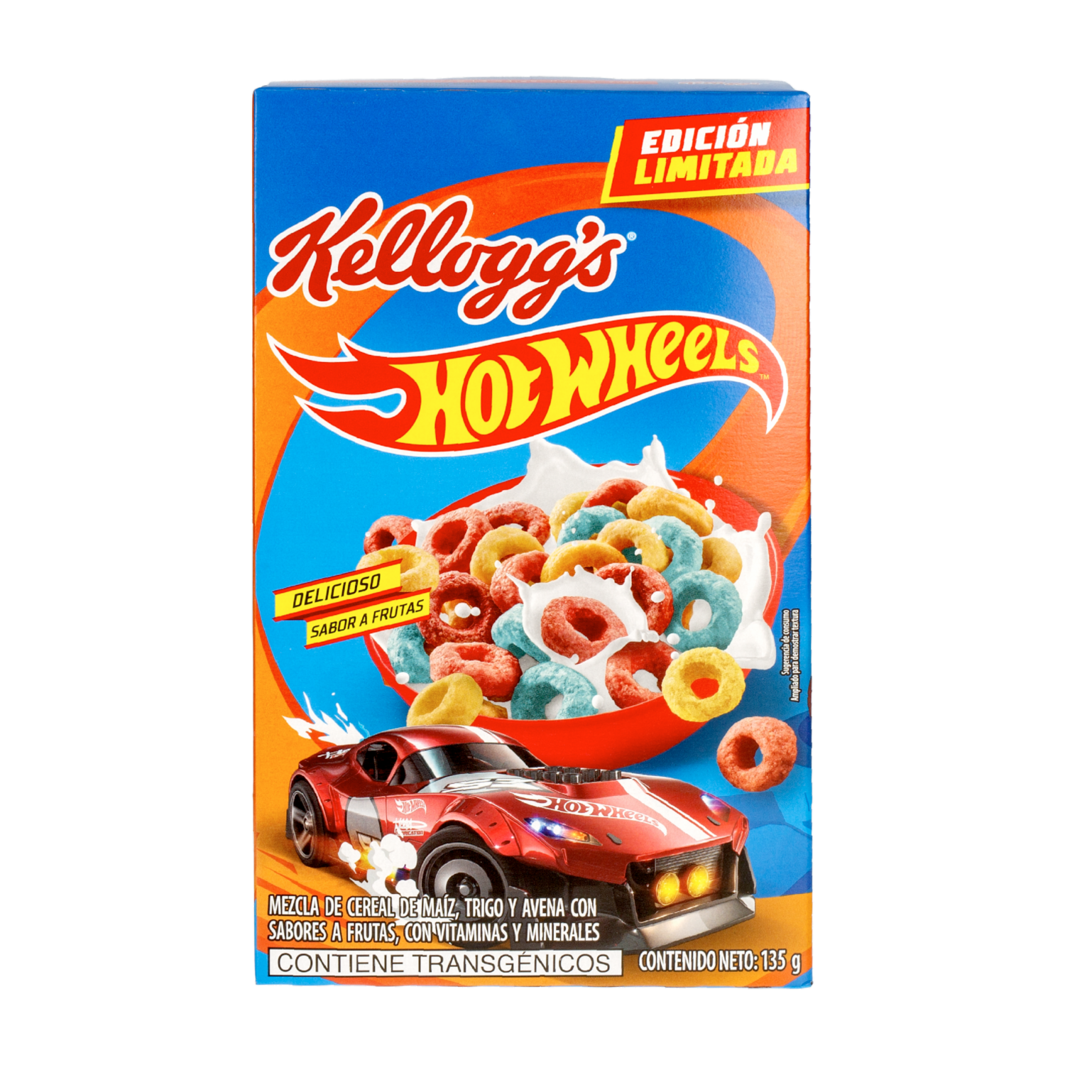Cereal De Maíz, Trigo Y Avena Sabores Frutales HOT WHEELS 135 G