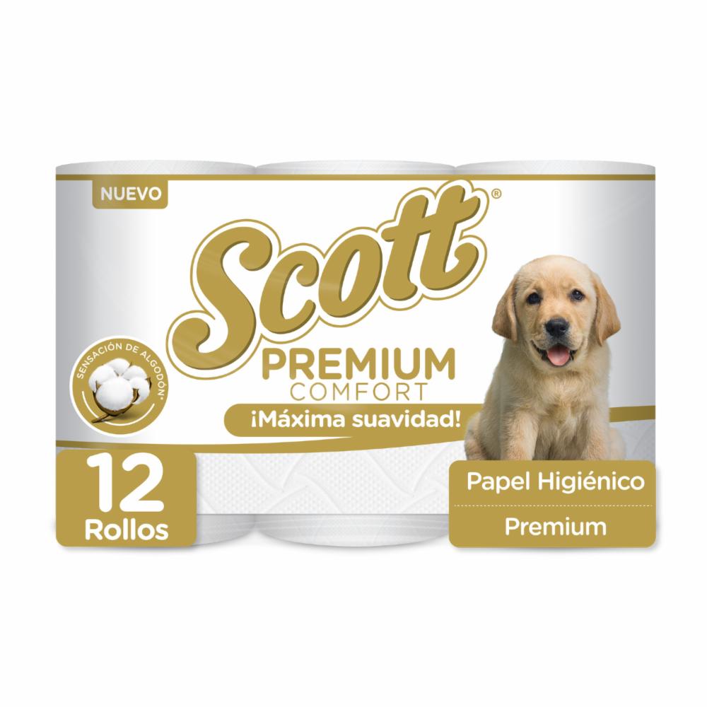 Papel Higiénico Premium Comfort Triple Hoja SCOTT 12 Rollos - Supermaxi