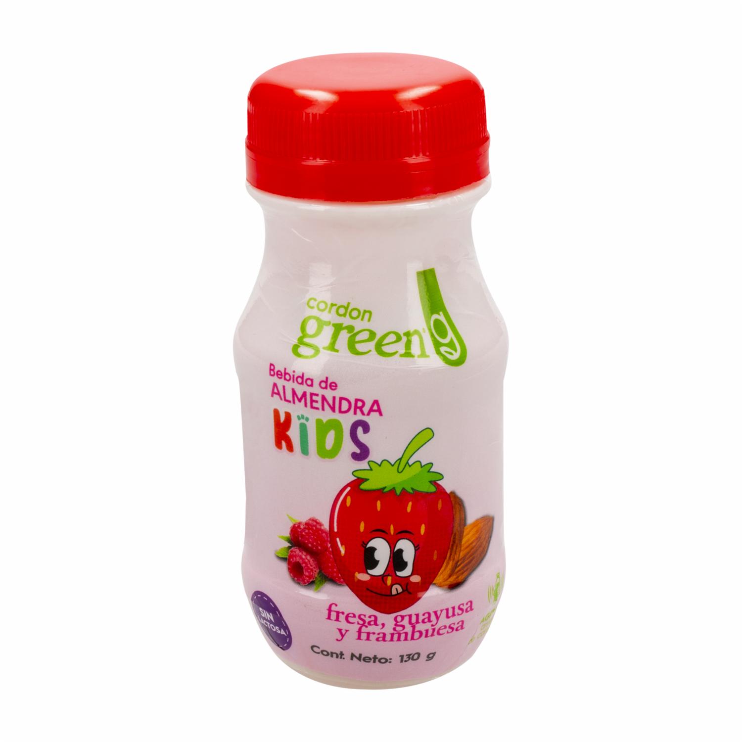 Bebida De Almendra Kids Sabor Fresa Guayusa Y Frambuesa CORDON GREEN 130 G