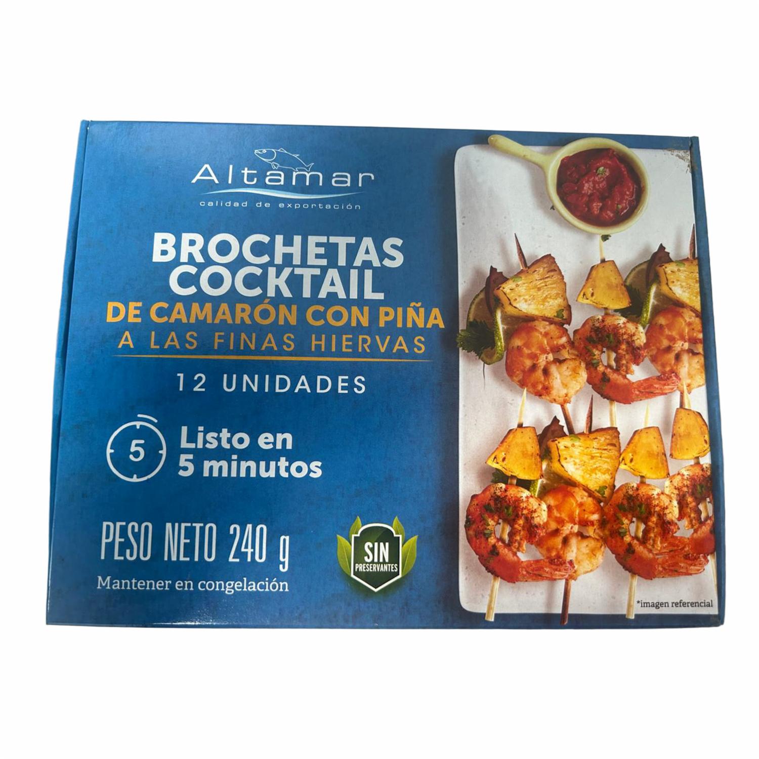 Brochetas De Camarón Con Piña ALTAMAR 240 G