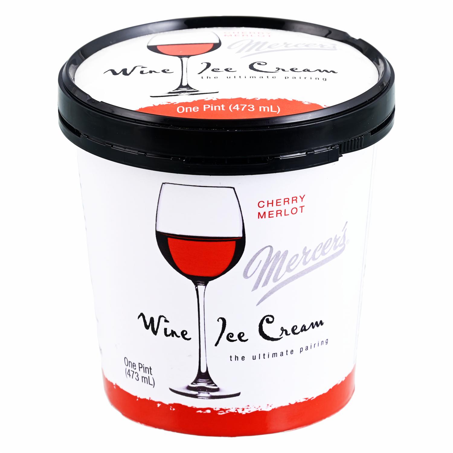 Helado Cerezas Y Merlot MERCER´S 473 Ml