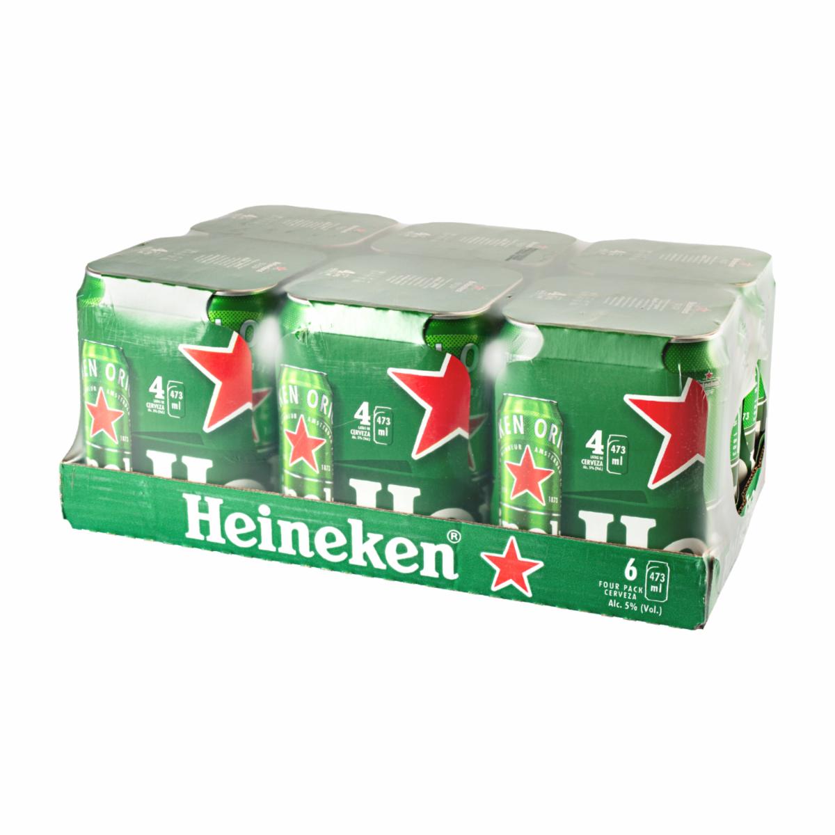 Cerveza En Lata Importada HEINEKEN 24 X 473 ML