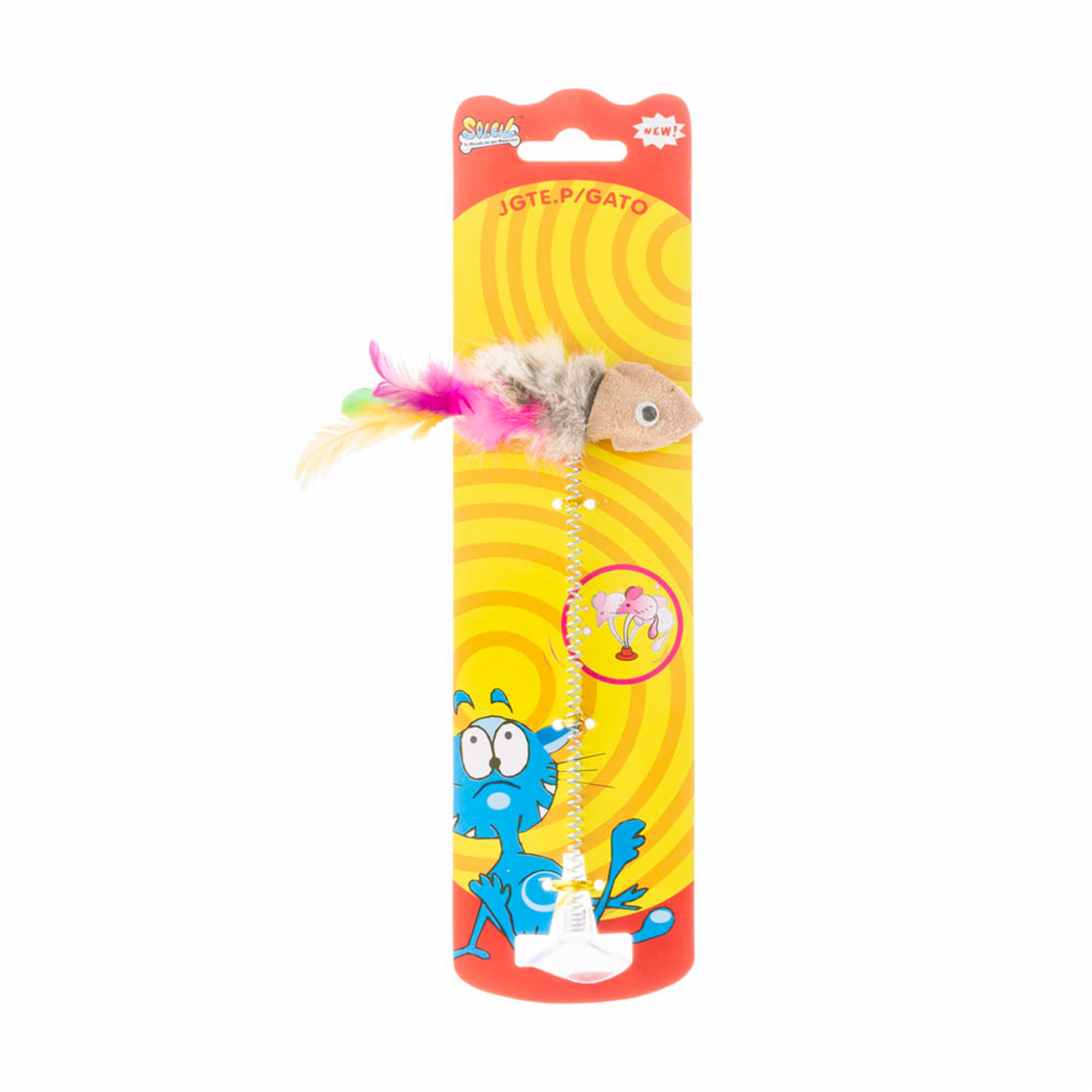Juguete Resorte Con Ventosa SOLEIL Para Gato