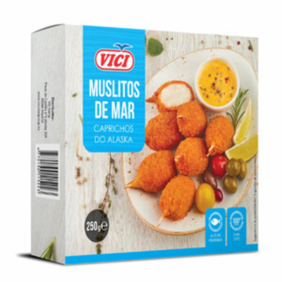 Muslos De Surimi Apanados Con Sabor A Cangrejo VICI 250 G