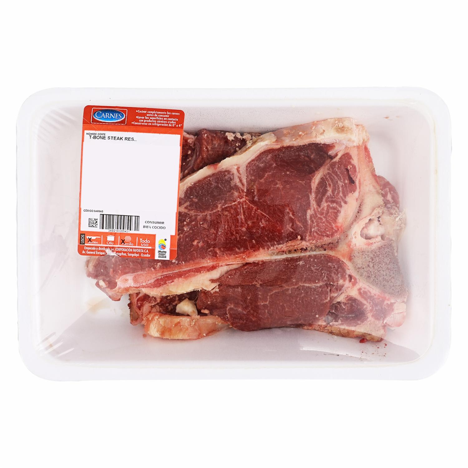 Carne De Res T-Bone Steak SUPERCARNES Al Peso