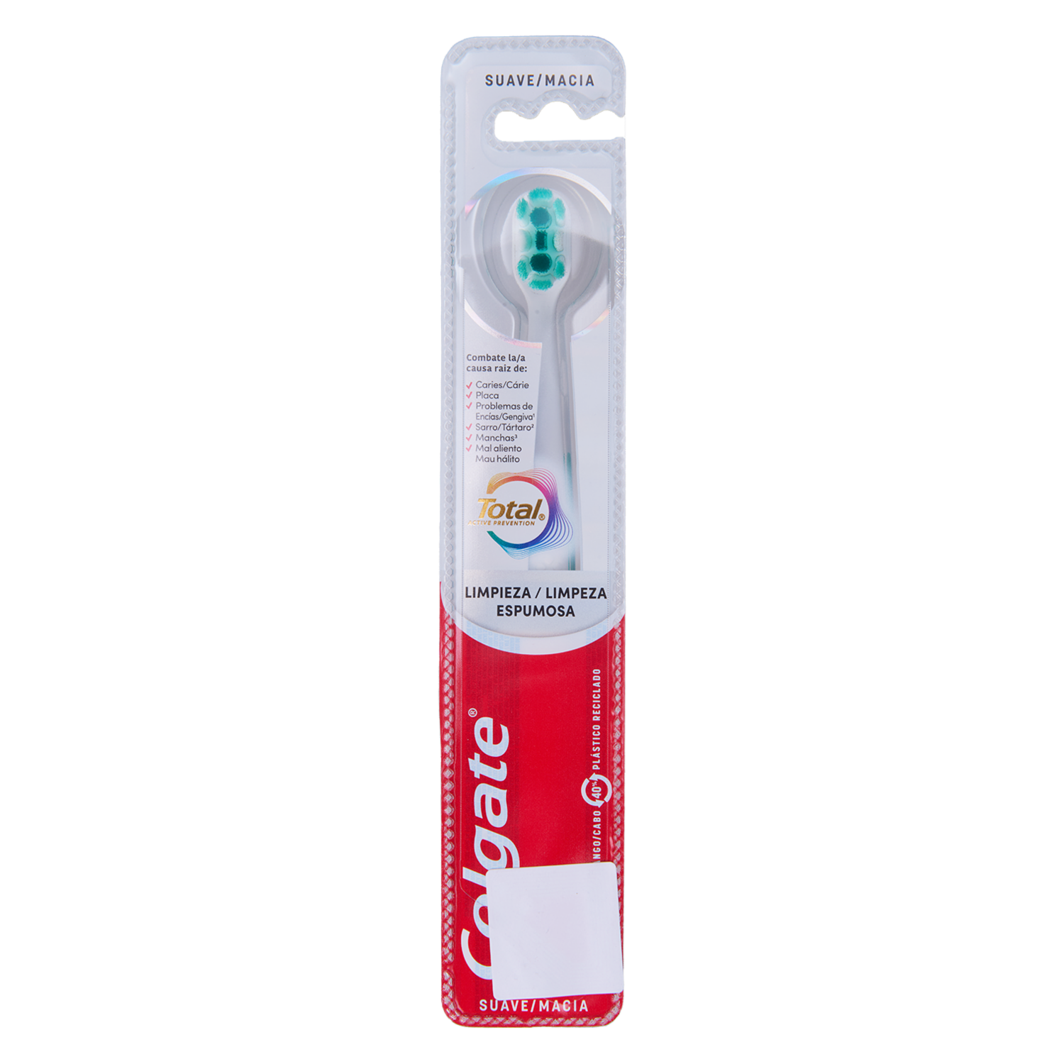 Cepillo Dental Total Limpieza Espumosa Cerdas Suaves COLGATE 1 Pieza