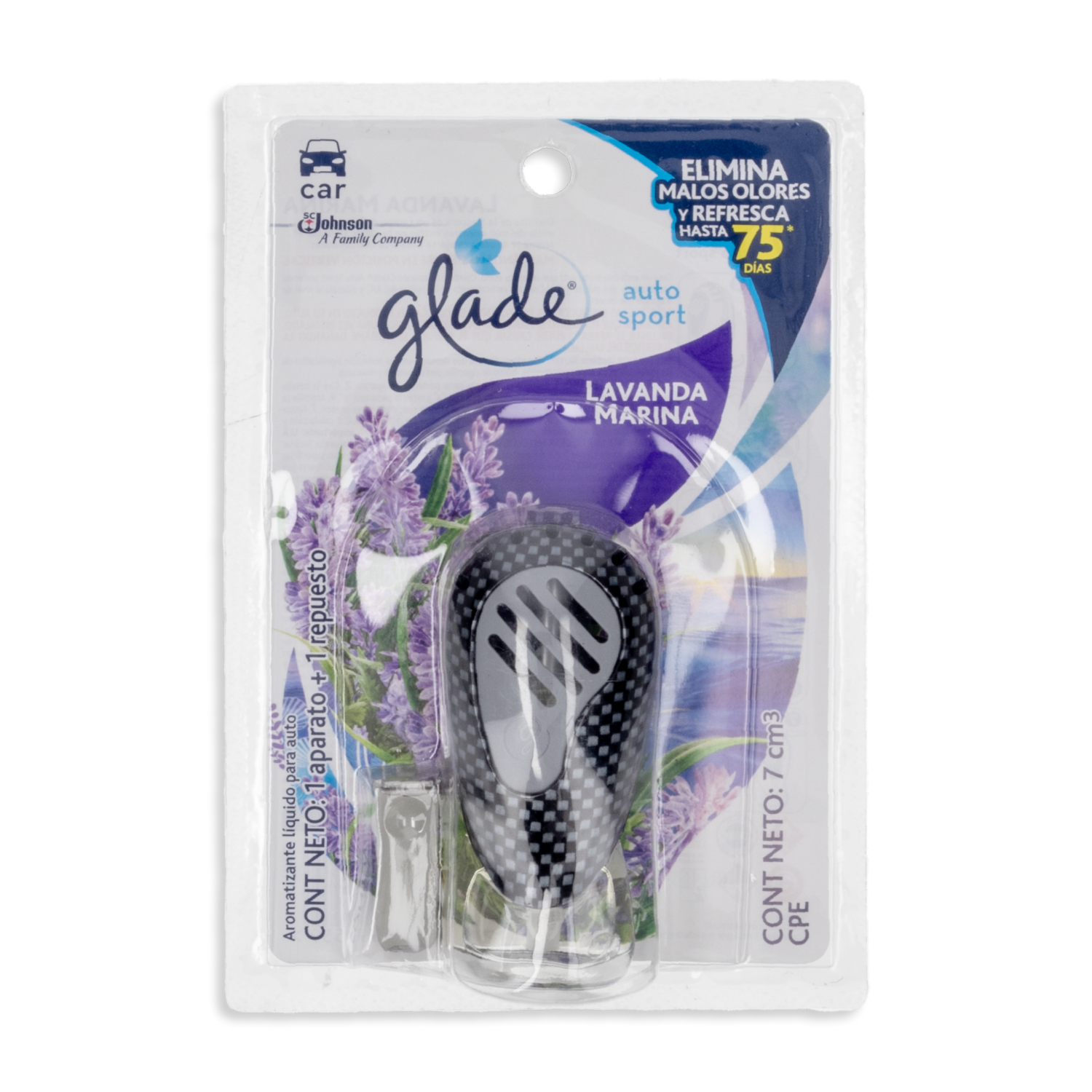 Ambiental De Automóvil Lavanda Marina GLADE 7 Ml