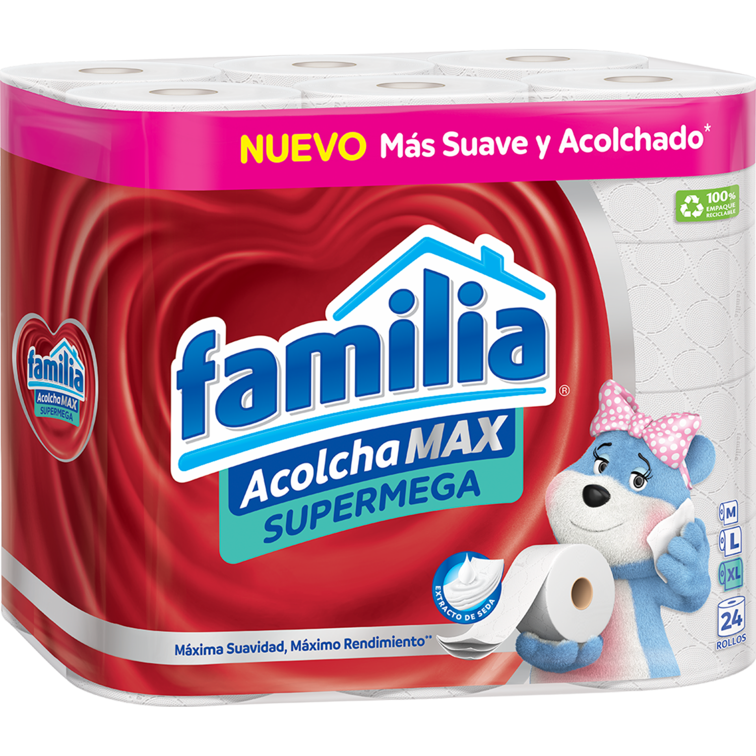 Papel Higiénico Super Megarollo FAMILIA 24 Rollos