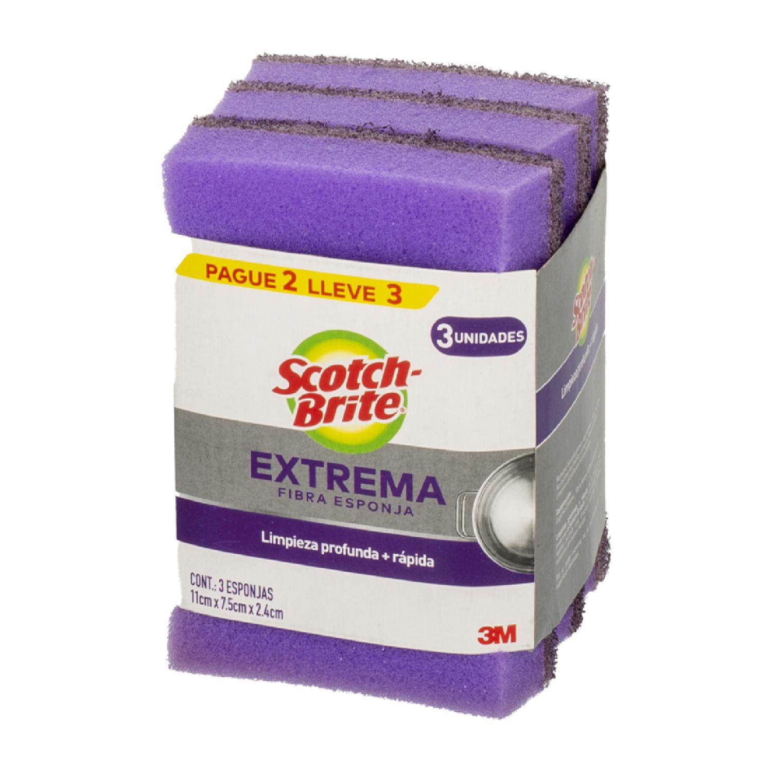 Esponja Extrema X3 U SCOTCH-BRITE 1 X 3 Unidades