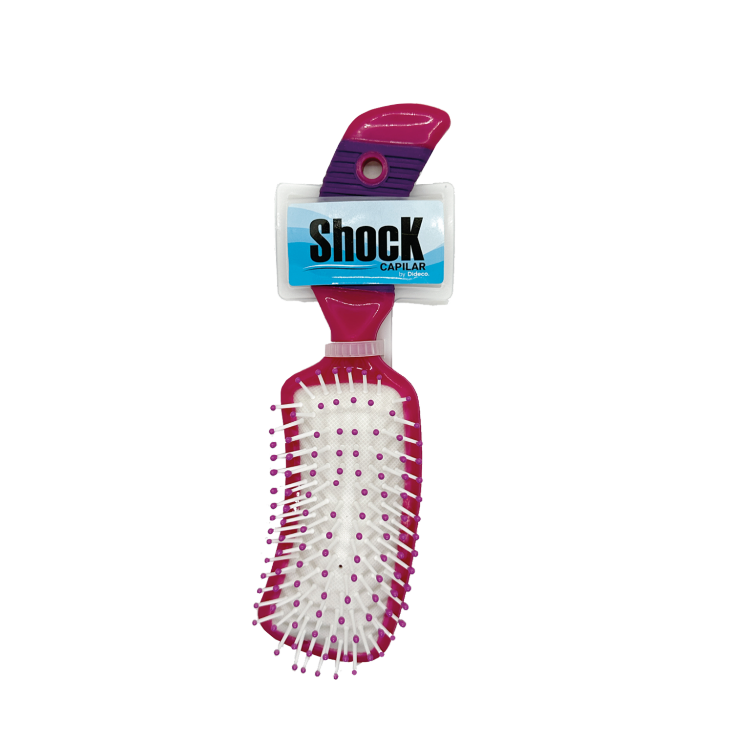Cepillo De Cabello Plástico Curvo SHOCK Unidad