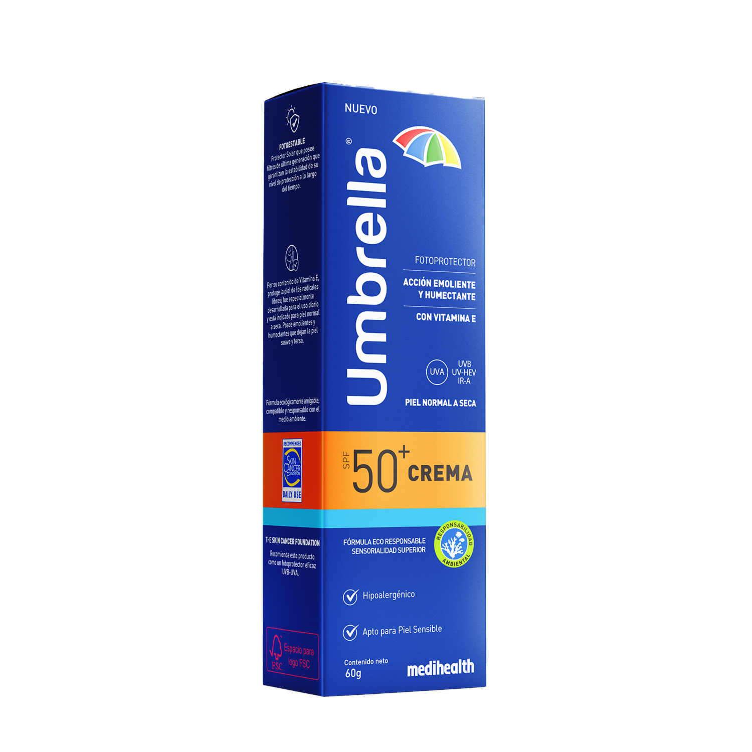 Protector Solar En Crema Spf 50+ UMBRELLA 60 G