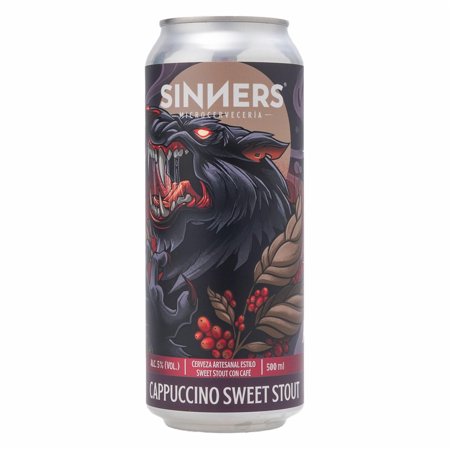 Cerveza Artesanal Cappuccino Stout SINNERS 500 Ml