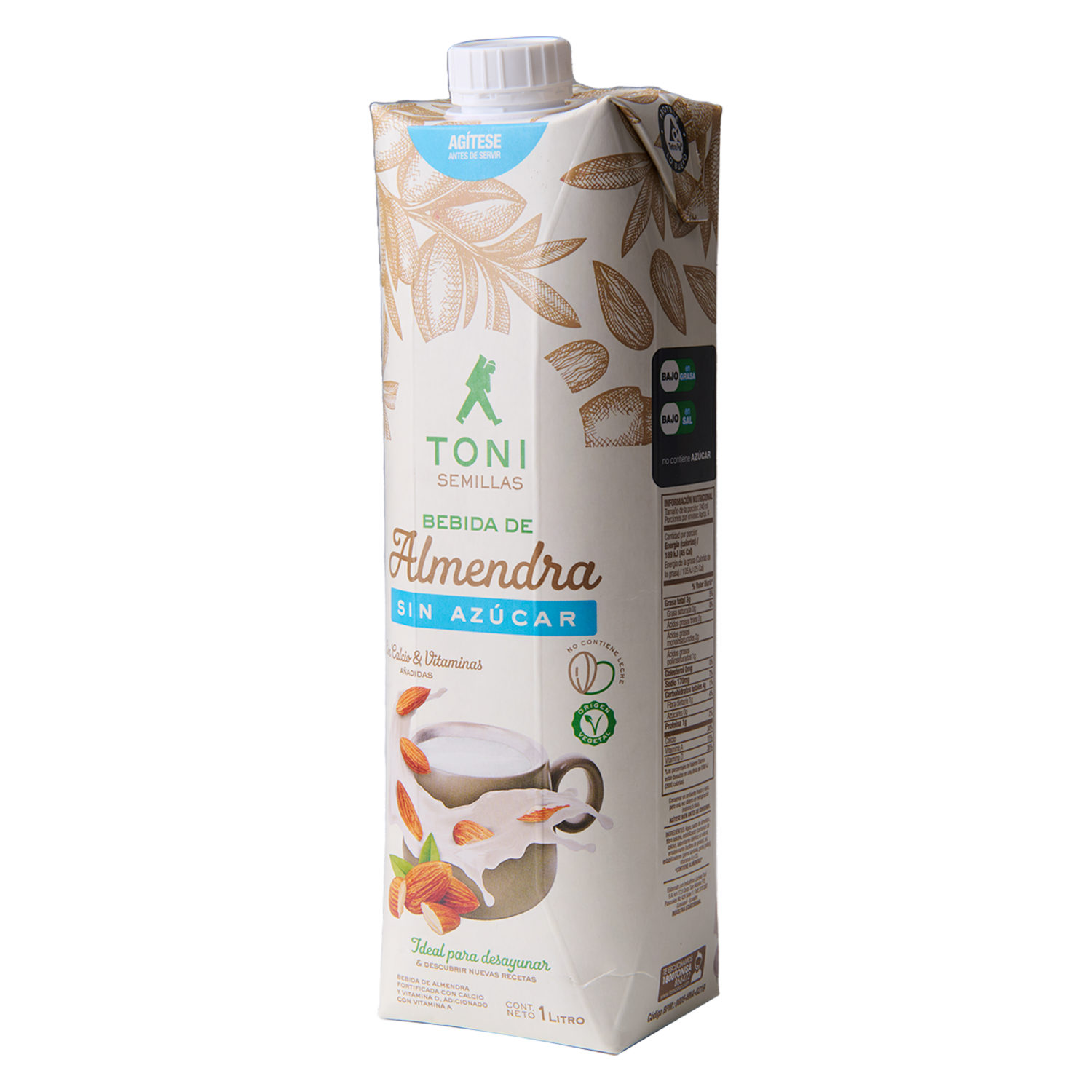 Bebida De Almendra Sin Azúcar TONI 1000 Ml