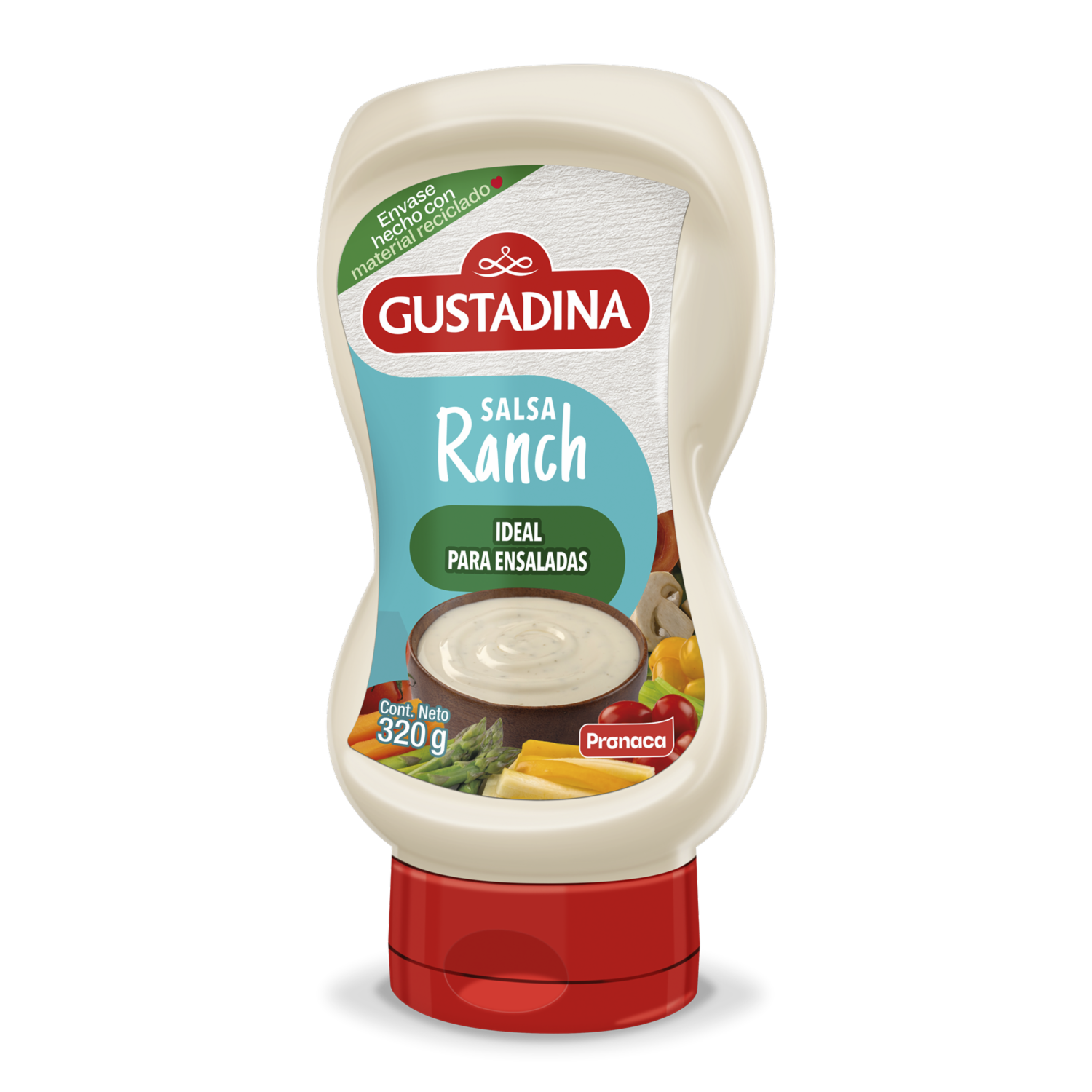 Salsa Ranch Baja En Azúcar GUSTADINA 320 G