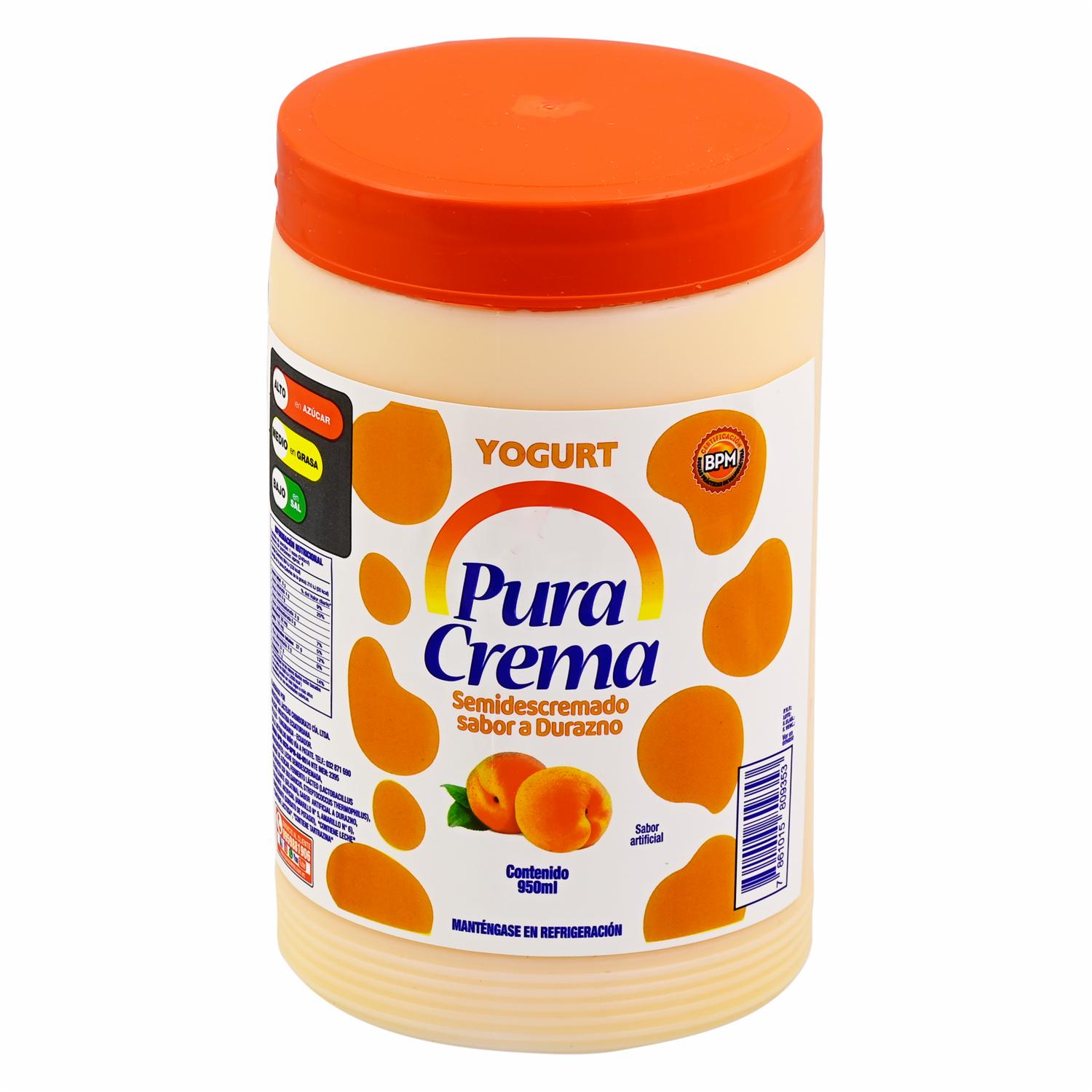 Yogurt Durazno PURA CREMA Jarra