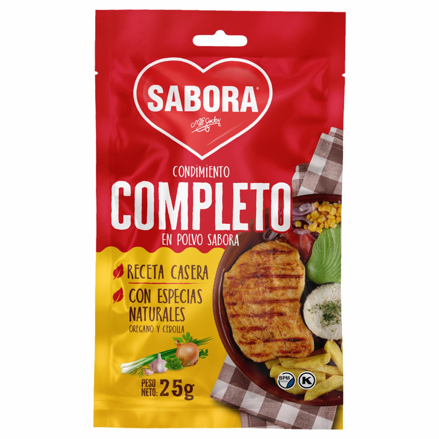 Condimento En Polvo Completo SABORA 25 G