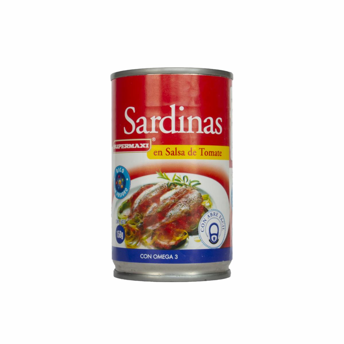 Sardinas En Salsa De Tomate SUPERMAXI 156 G