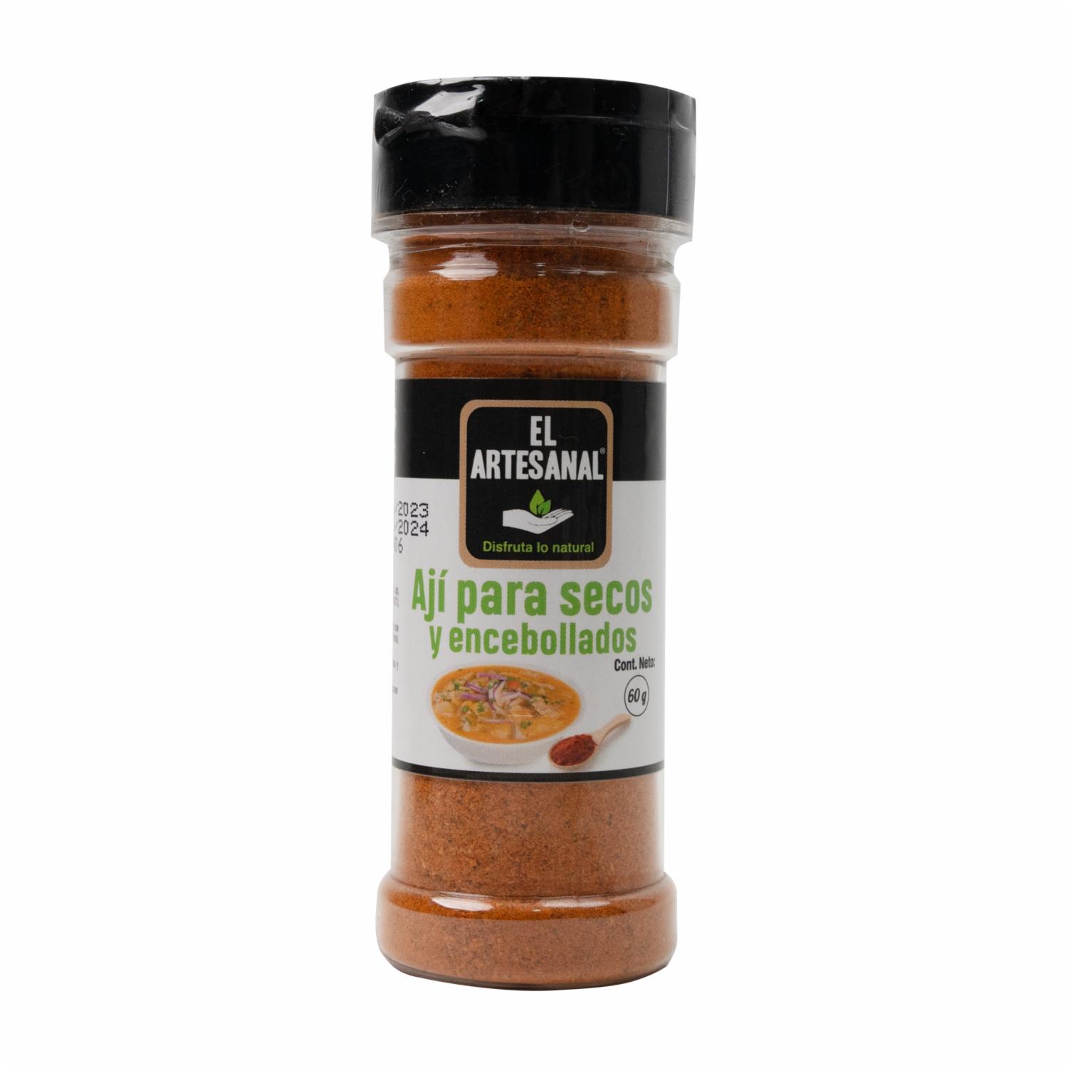 Ají Natural Para Secos Y Encebollados En Frasco EL ARTESANAL 60G