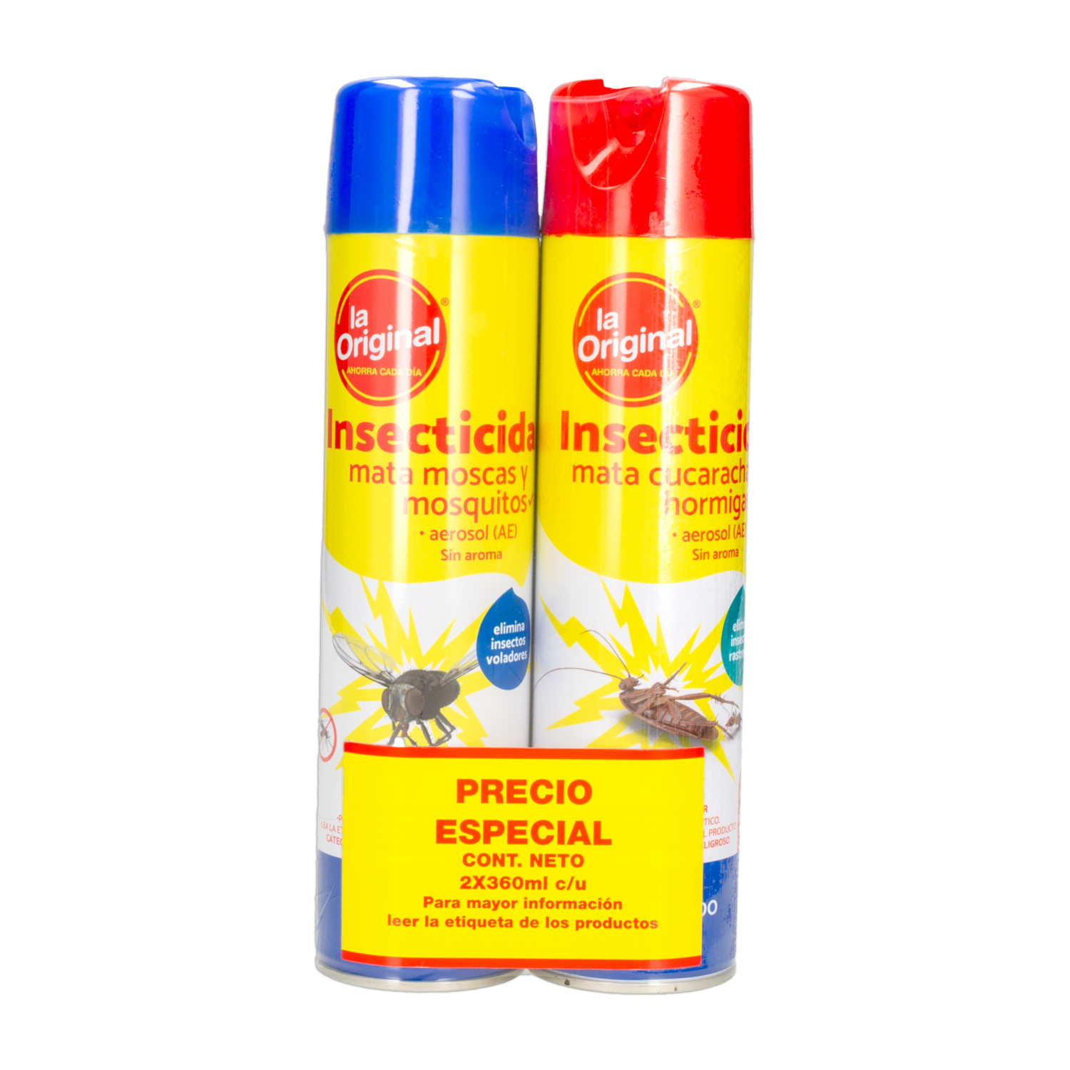 Insecticida Voladores Y Rastreros LA ORIGINAL 2 X 360 ml