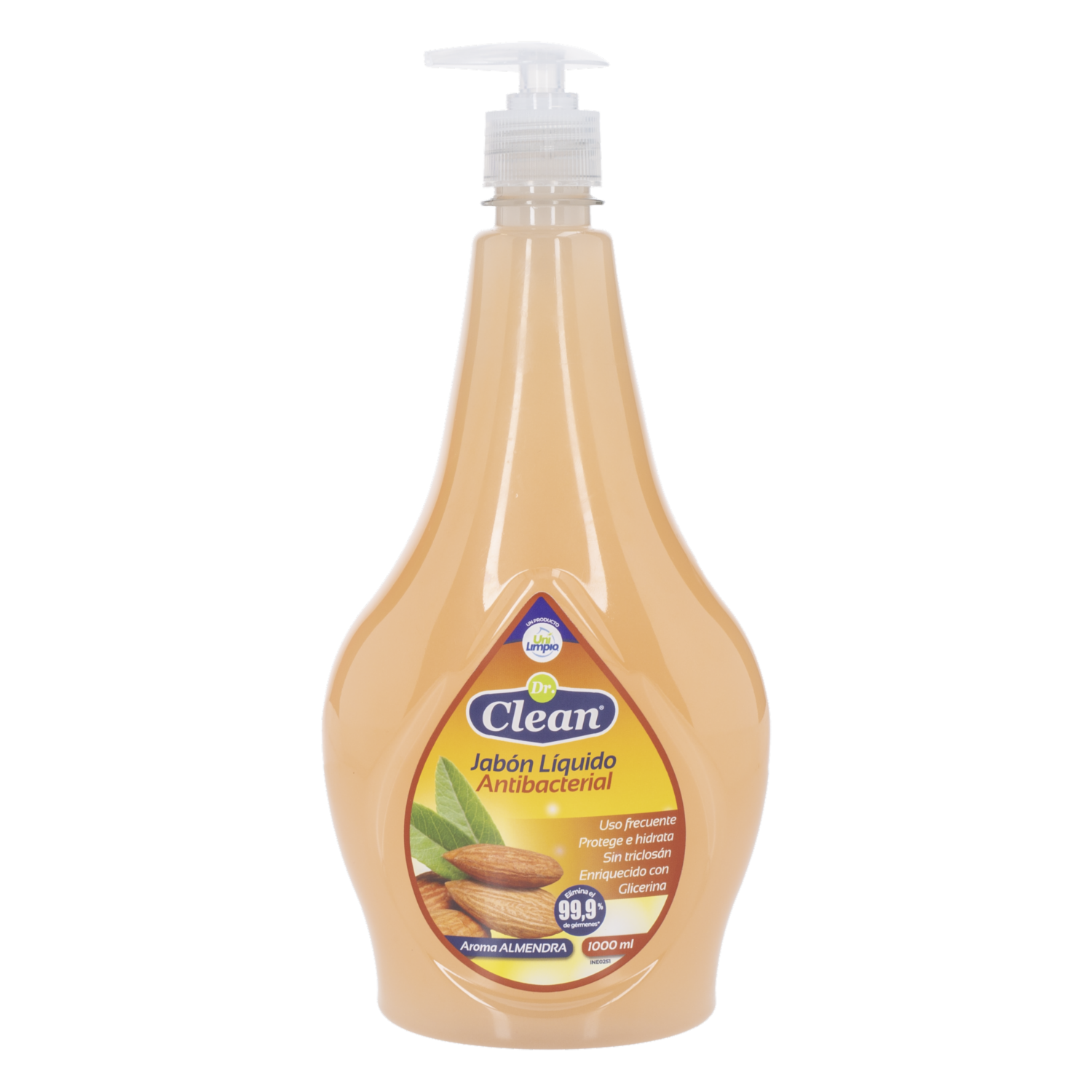 Jabón Líquido Antibacterial Aroma Almendra DR. CLEAN 1000 Ml