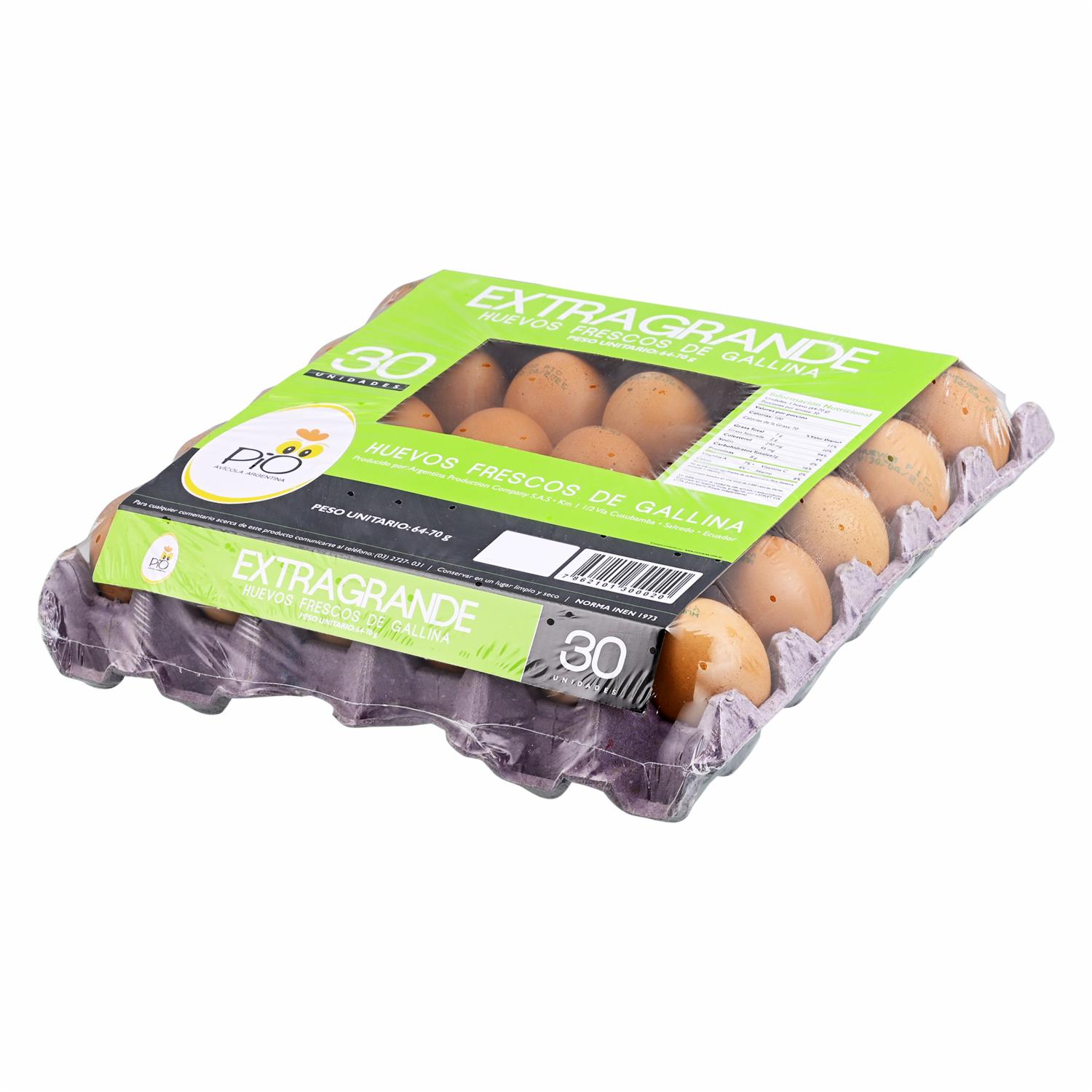 Huevos Extra Grandes PIO X 30 Uds