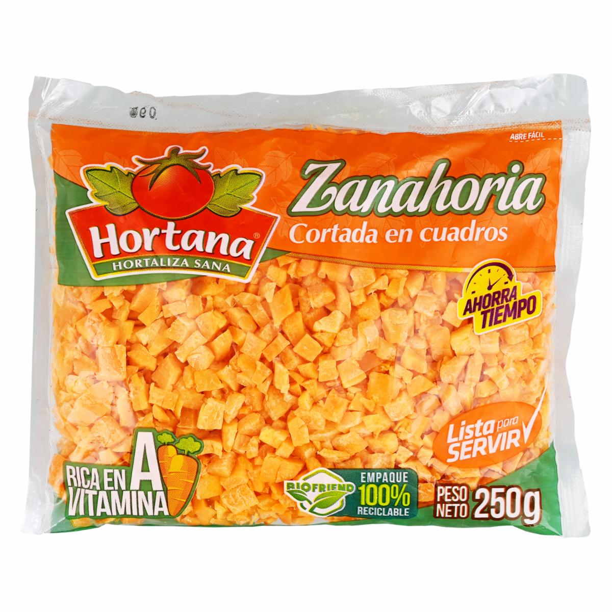 Zanahoria Cortada En Cuadros HORTANA 250 G